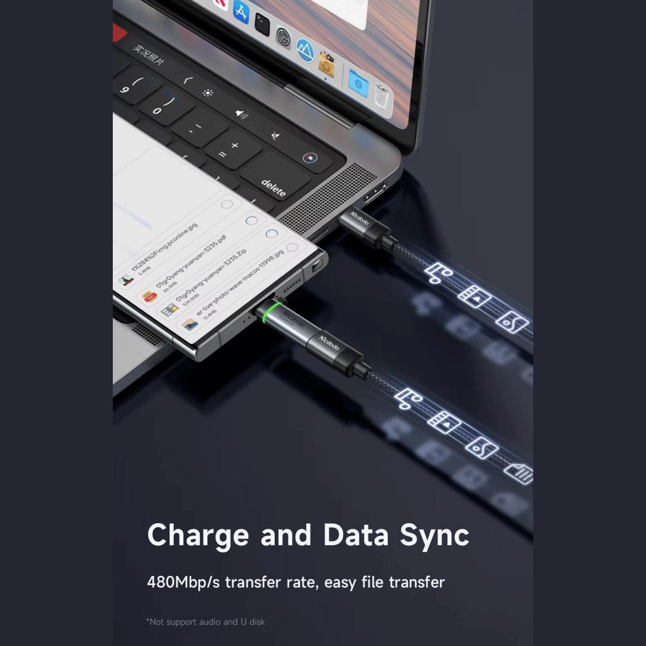 مبدل اوتی جی آیفون تایپ سی به تایپ سی با قابلیت قطع خودکار شارژ مک دودو OT-245