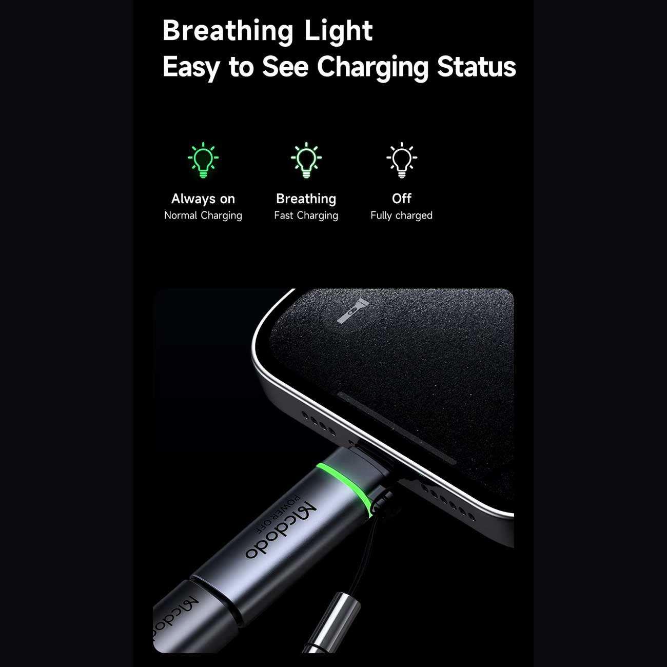 مبدل آیفون 15 تایپ سی به لایتنینگ با توان 60 وات مک دودو OT-601