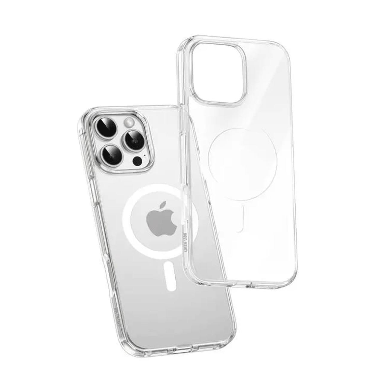 قاب مگنتی شفاف گوشی آیفون 16 پرو گرین GNMCRYC16PCL