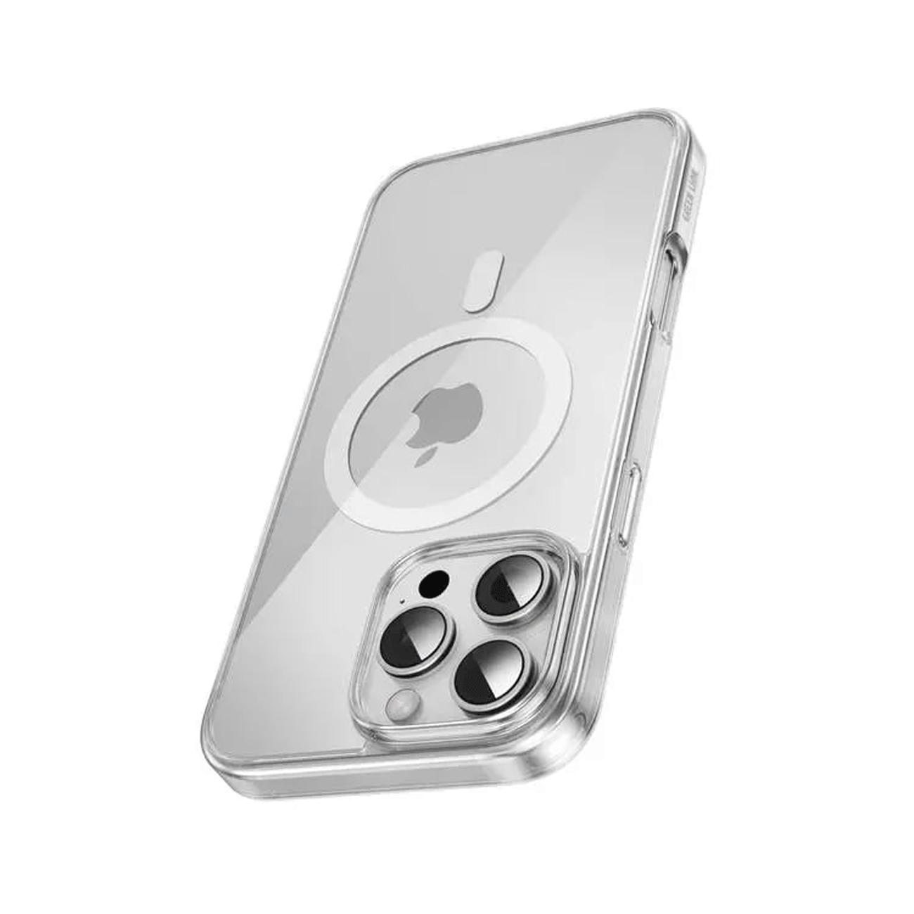 قاب مگنتی شفاف گوشی آیفون 16 پرو گرین GNMCRYC16PCL