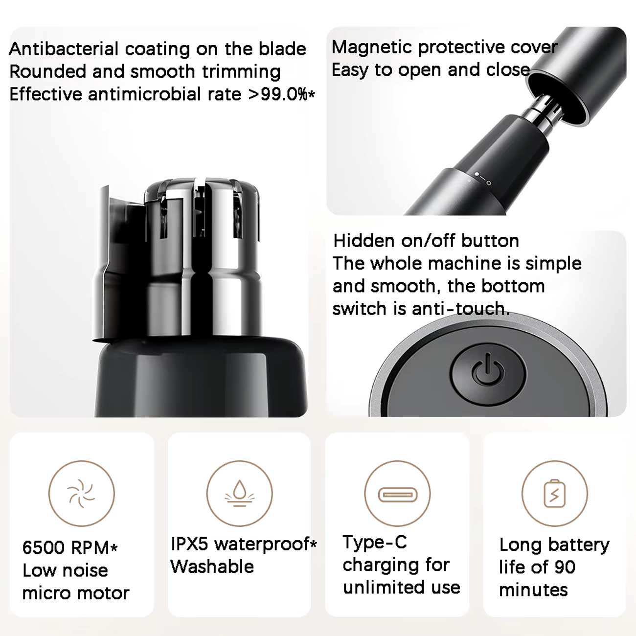 ماشین اصلاح موی بینی شارژی میجیا شیائومی MJGHB1LF