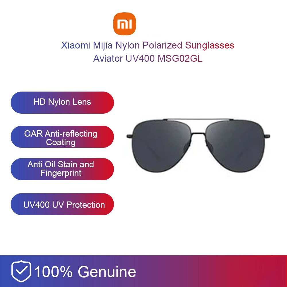 عینک آفتابی خلبانی مردانه و زنانه پلاریزه یو وی 400 میجیا شیائومی MSG03GL