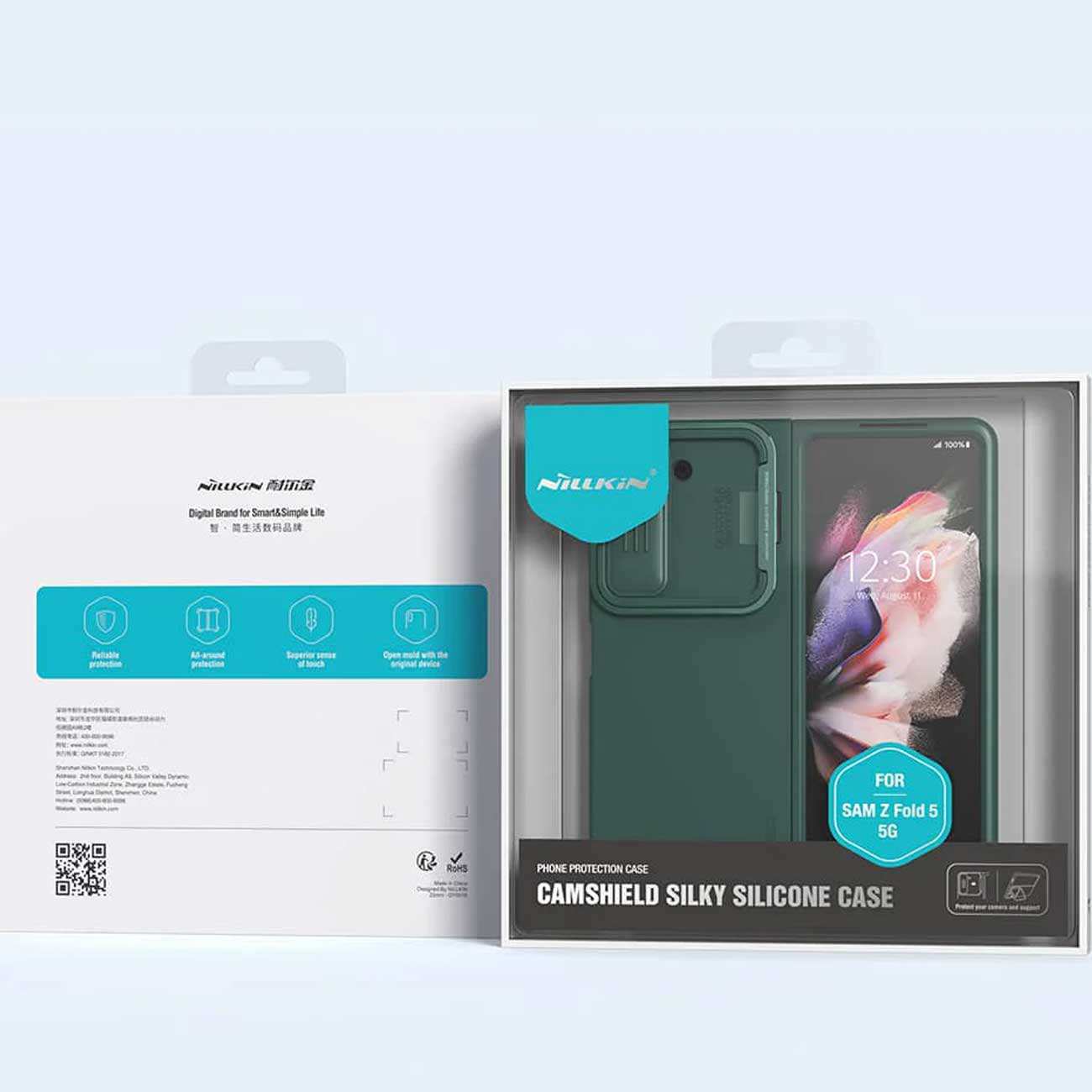 قاب محافظ گوشی سامسونگ گلکسی زد فولد 5 نیلکین Silky Silicone CamProp