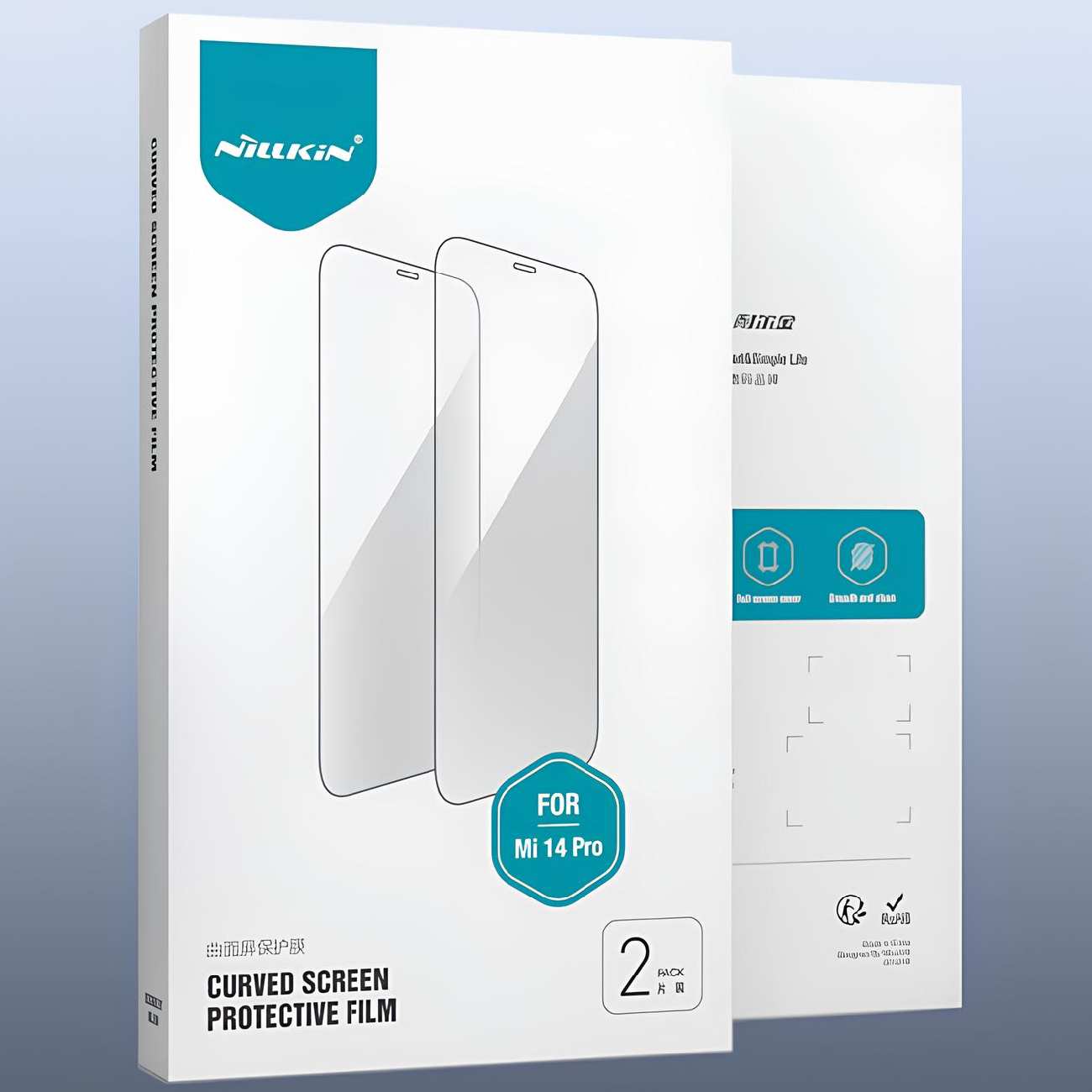 گلس منحنی شیائومی 14 پرو نیلکین ( دو عددی ) Impact Resistant Curved