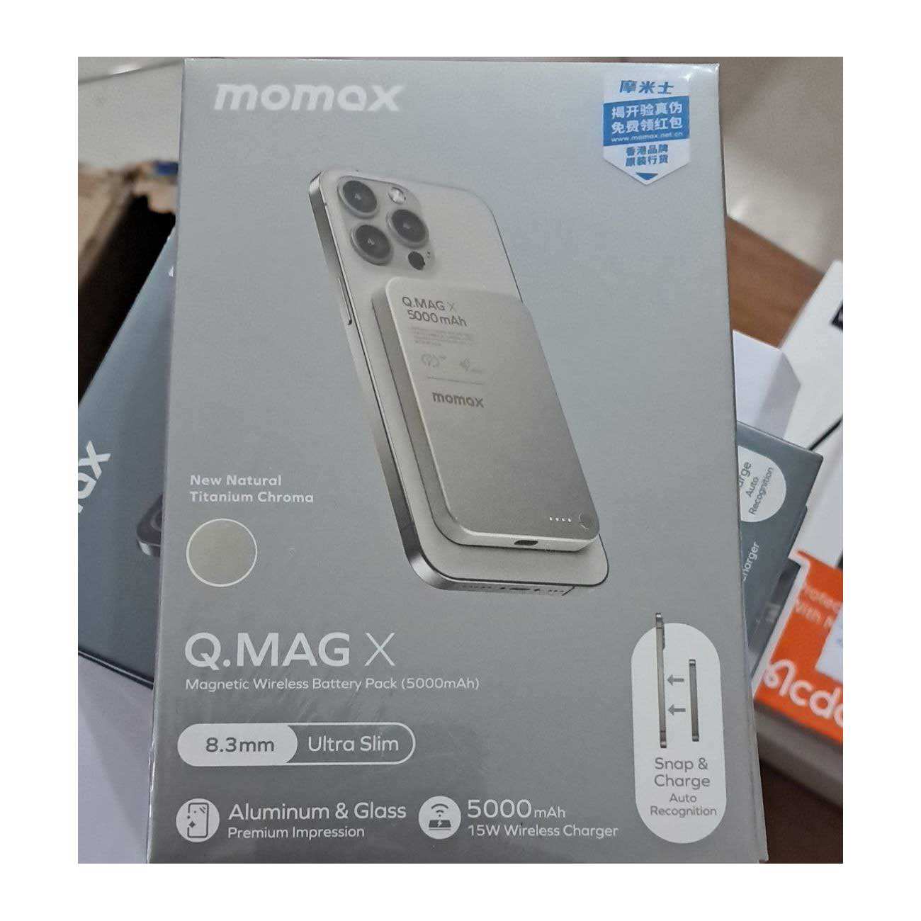 پاور بانک وایرلس مگنتی 15 وات 5000 مومکس Q.Mag X