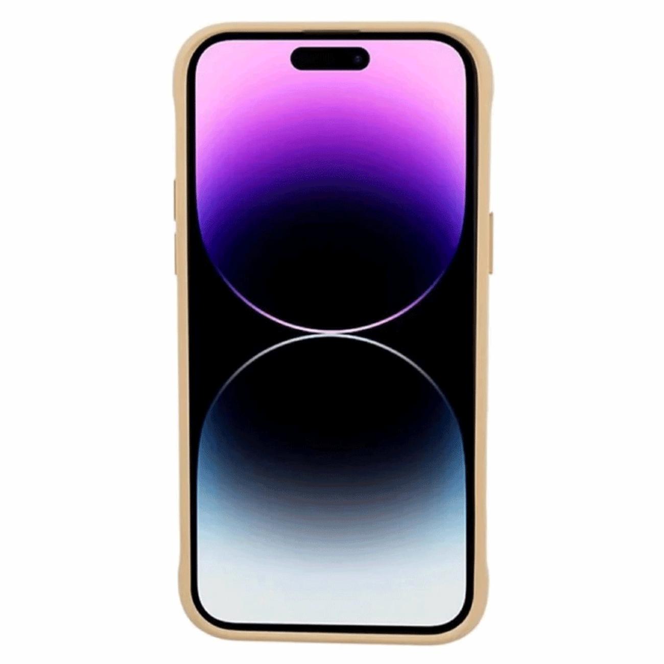 قاب محافظ گوشی آیفون 16 طرح خرس با عینک و زیپ واقعی نیمی Embroidery