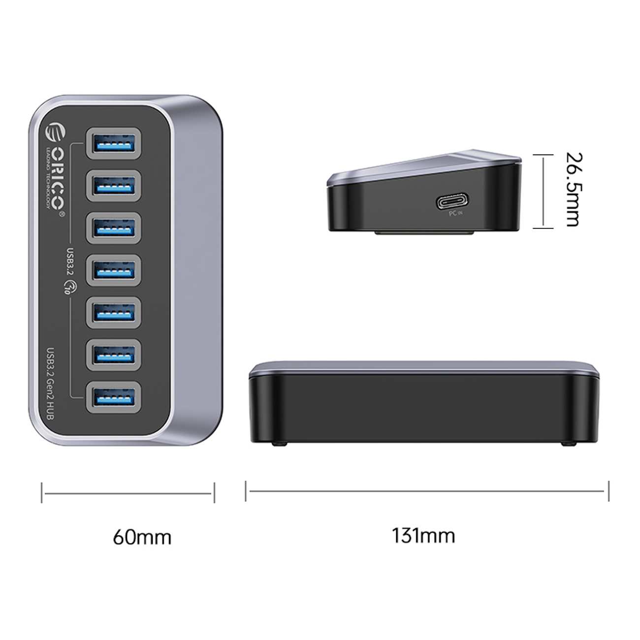 هاب یو اس بی 7 پورت 3.2 اوریکو M37A-G2-05