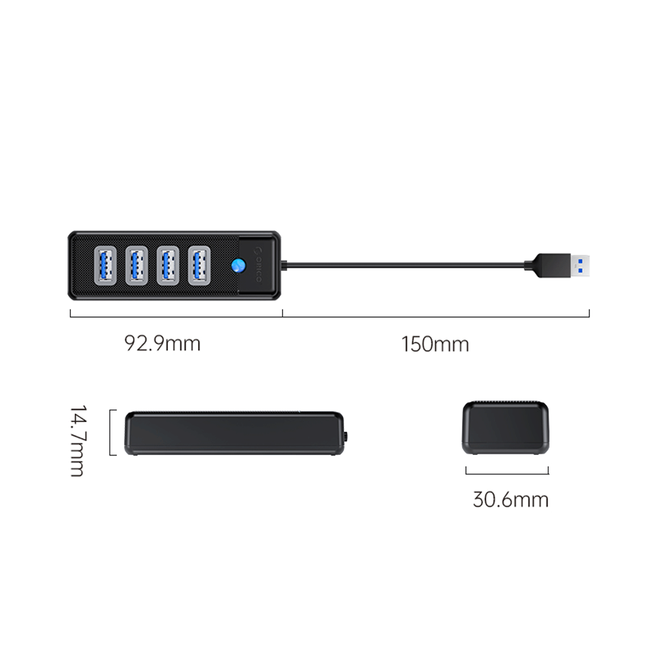 هاب یو اس بی اوریکو PW4U-U3
