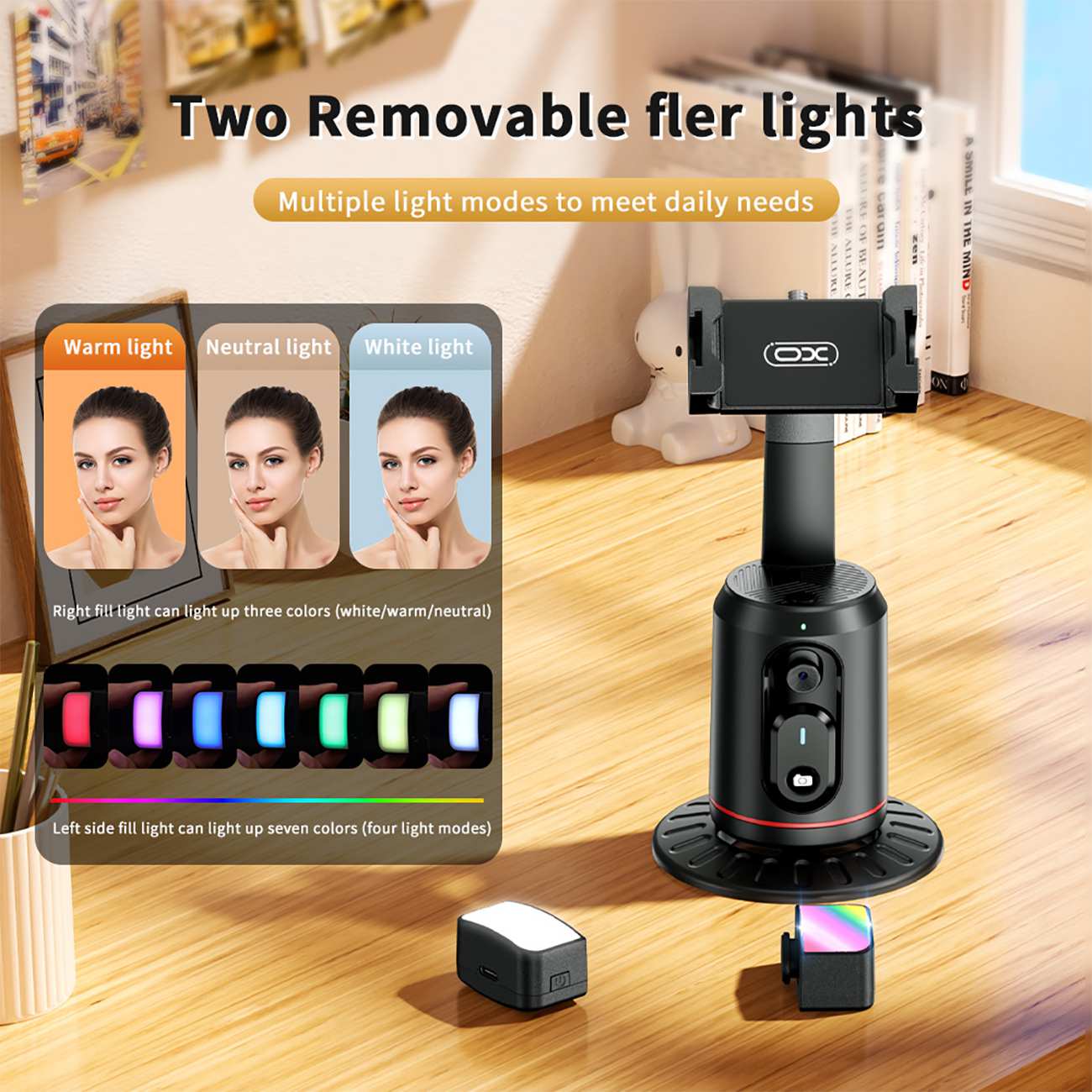 گیمبال و استابلایزر هوشمند ایکس او با قابلیت ردیابی چهره 360 درجه SS16