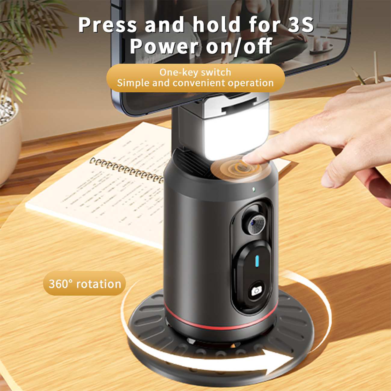 گیمبال و استابلایزر هوشمند ایکس او با قابلیت ردیابی چهره 360 درجه SS16