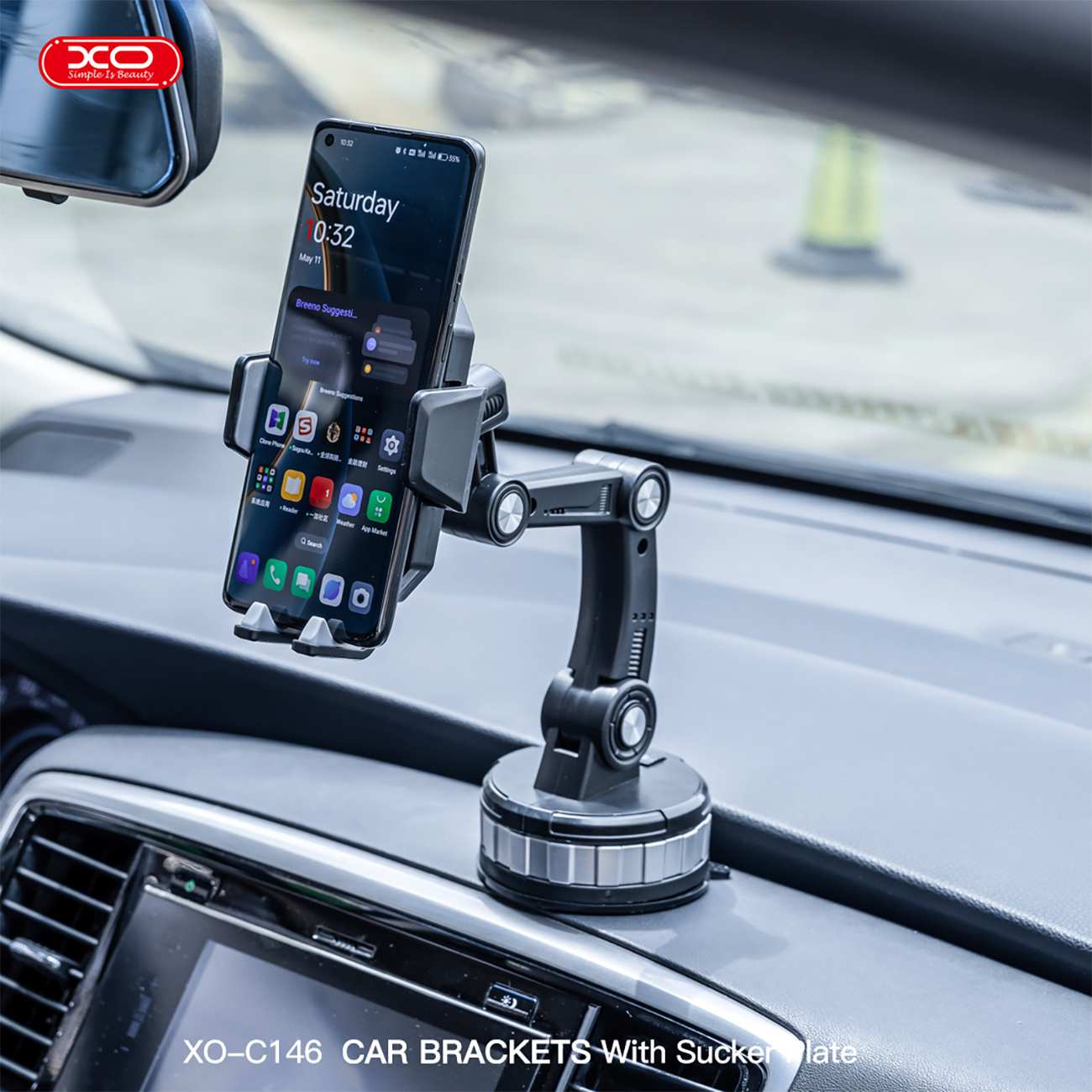 هولدر چرخشی گوشی موبایل داخل خودرو ایکس او C146