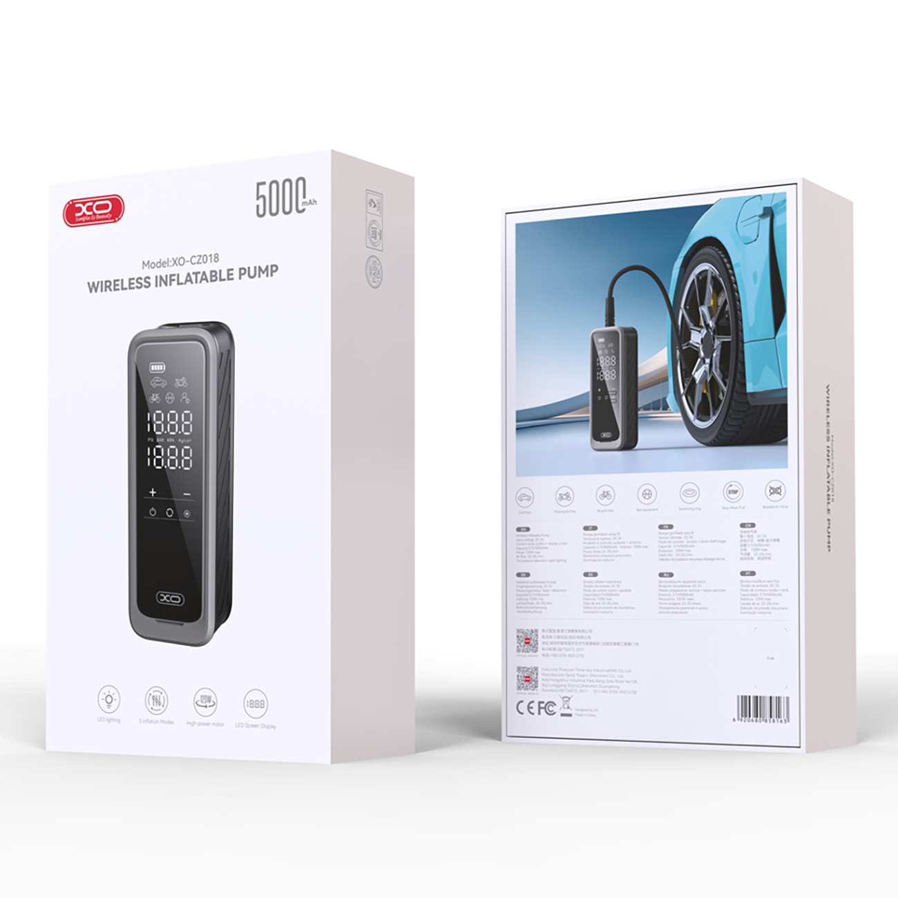 پمپ باد چند منظوره شارژی ایکس او CZ018