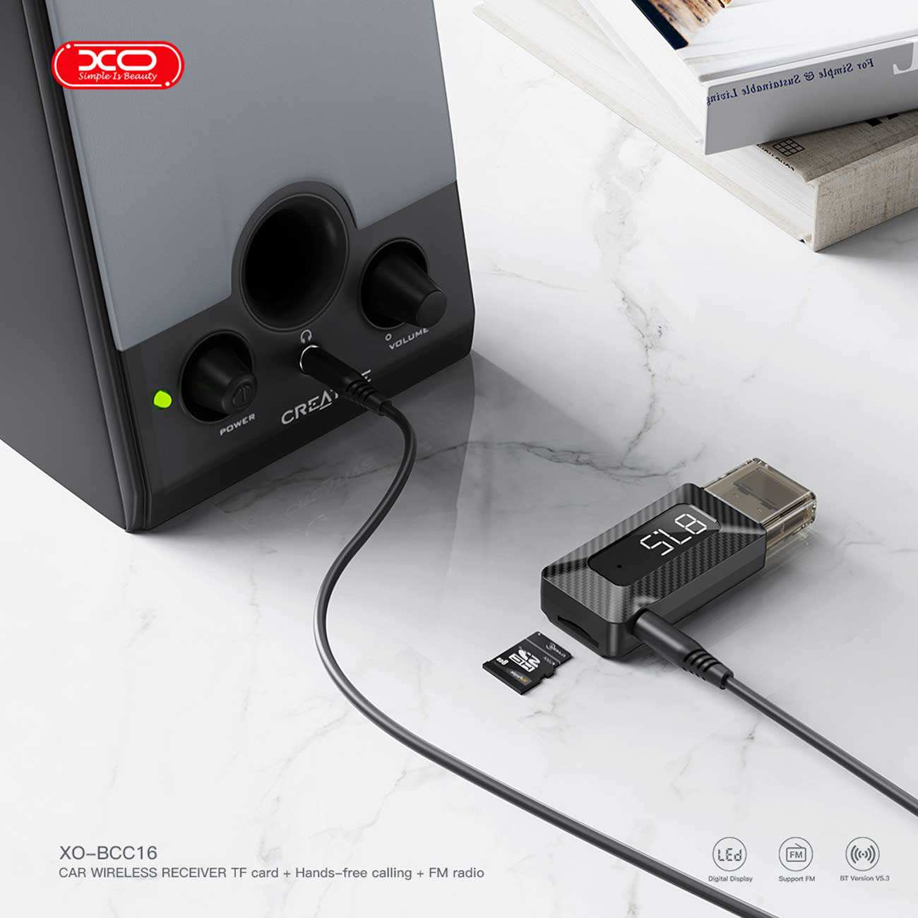 گیرنده بلوتوثی یو اس بی خودرو ایکس او BCC16