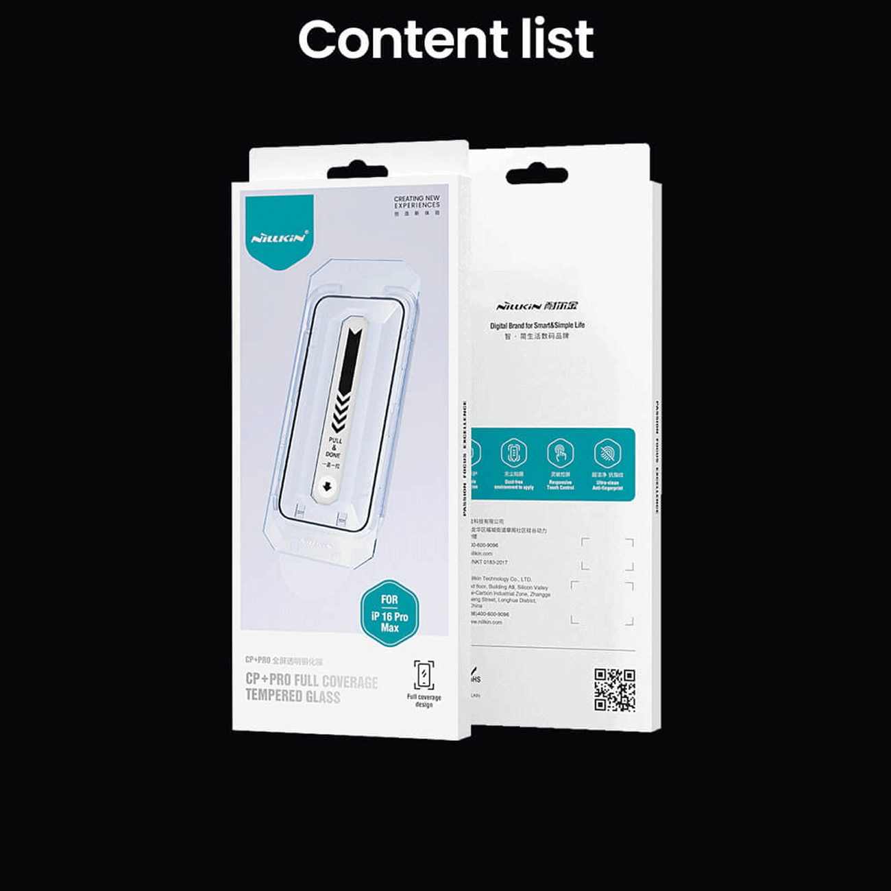 گلس شیشه ای آیفون 16 پرومکس نیلکین Amazing CP+ Pro