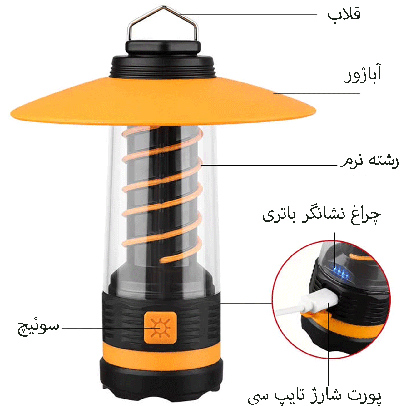 چراغ قوه و لامپ کمپینگ طرح فانوس camping lantern