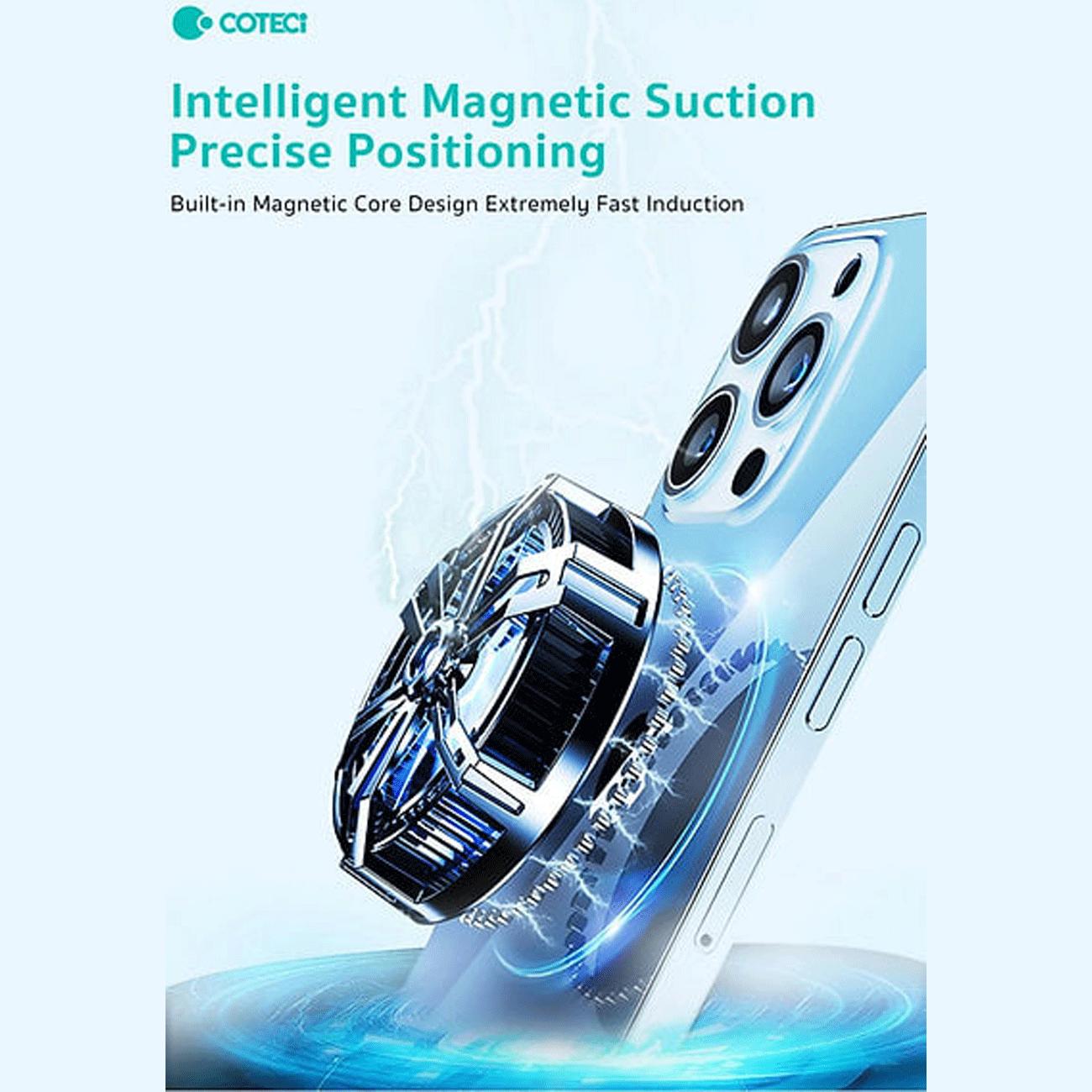 فن خنک کننده مغناطیسی و شارژر وایرلس گوشی موبایل کوتسی SD-43 51007