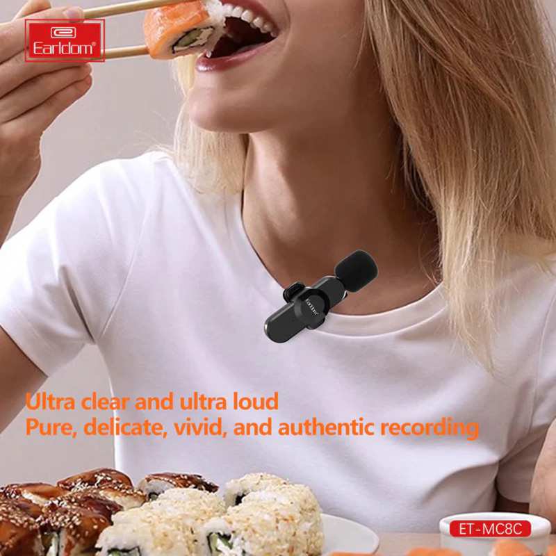 میکروفون یقه ای بی سیم ارلدام ET-MC8C