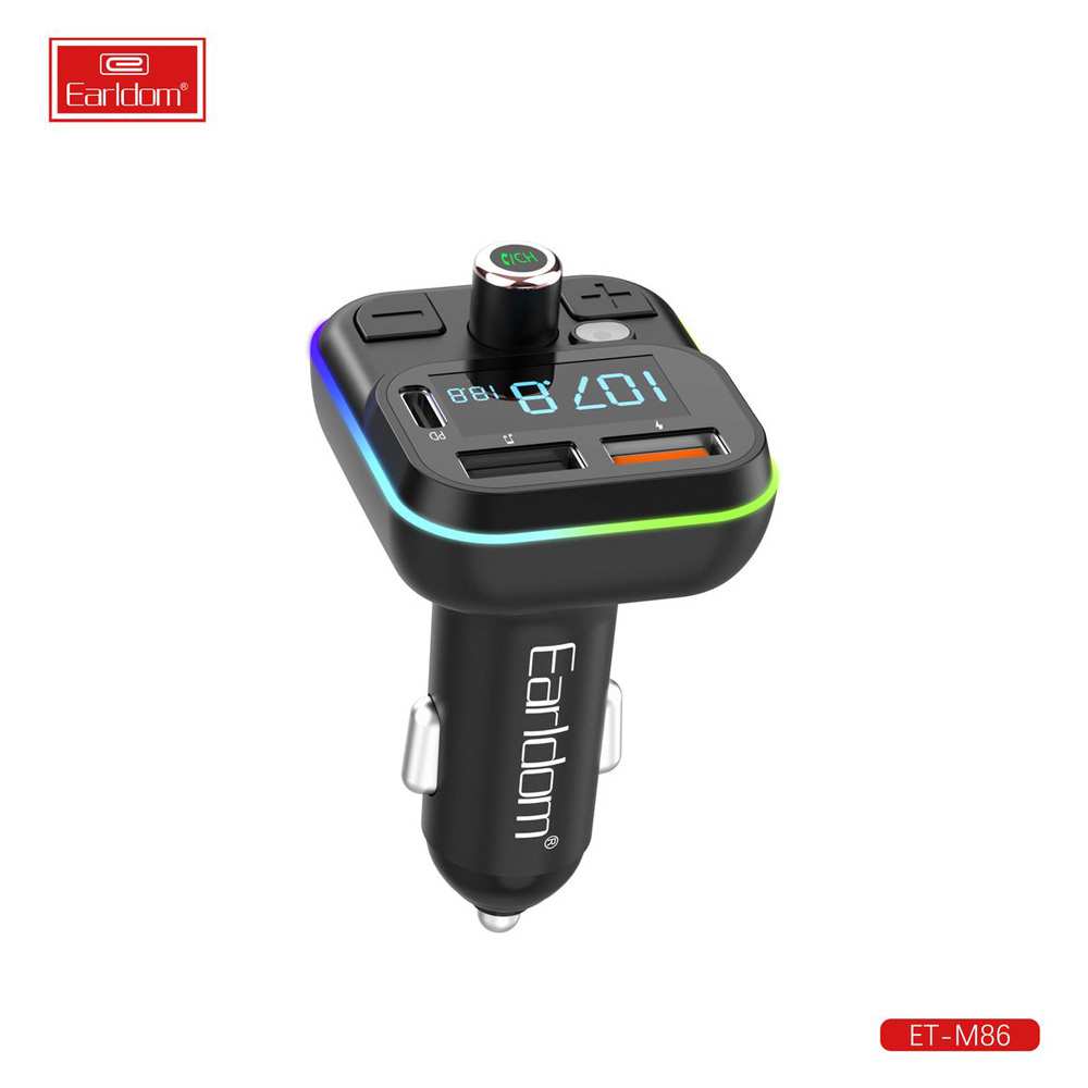 شارژر فندکی فست شارژ ماشین 20 وات و اف ام پلیر ارلدام M86