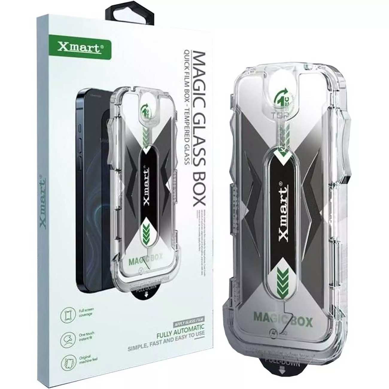 گلس آیفون 12 پرومکس با ابزار نصب ایکس مارت