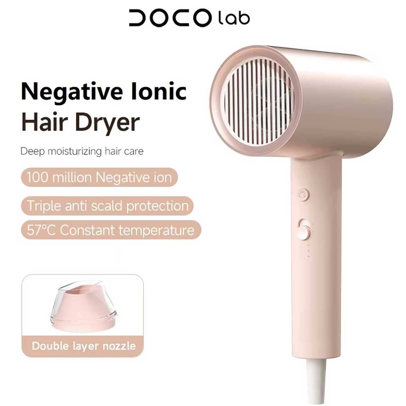 سشوار حرفه ای یون منفی دوگانه 1800 وات شیائومی AN002