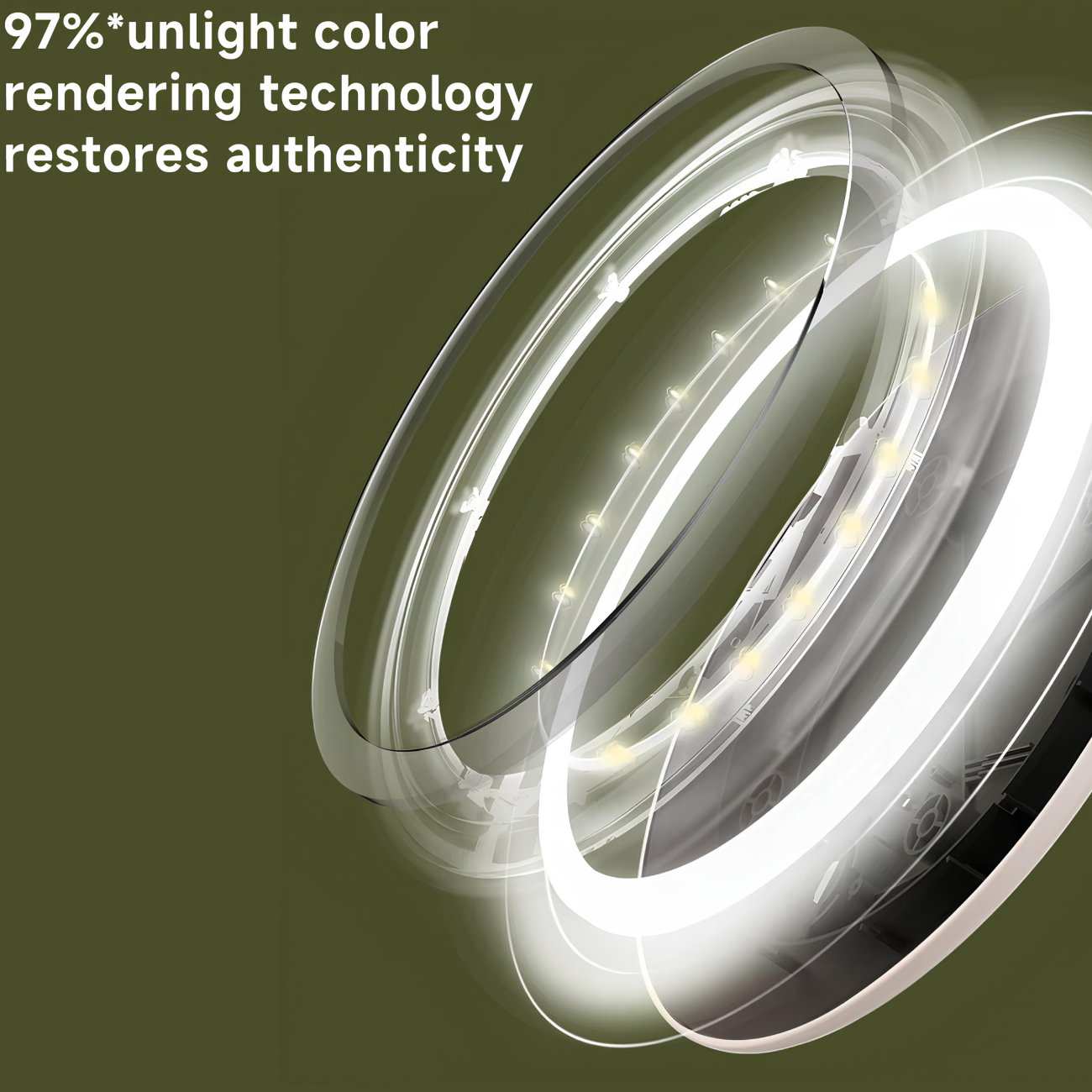 آینه آرایشی چراغ دار لمسی شارژی رومیزی 6.5 اینچ دوکو شیائومی DM005