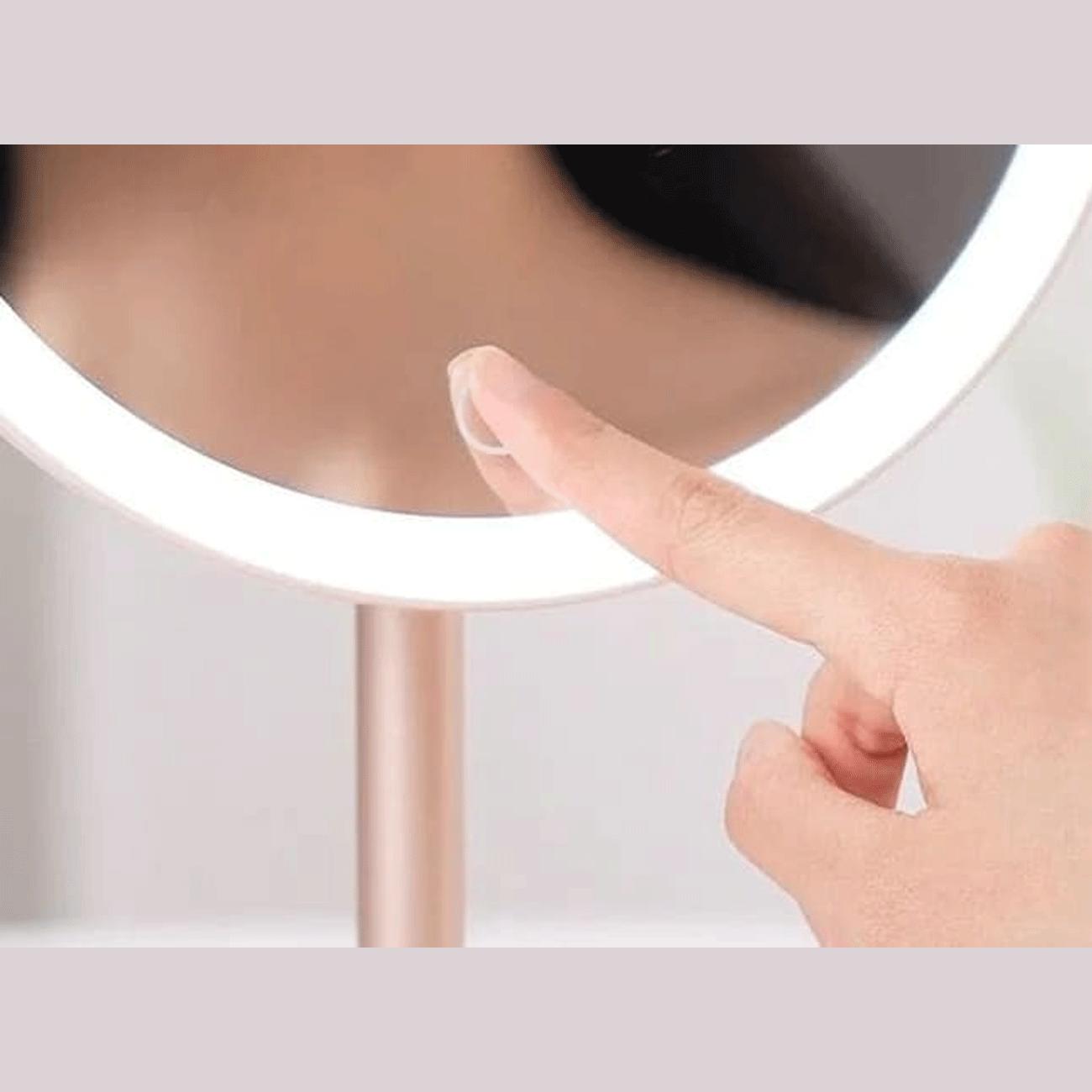 آینه آرایشی چراغ دار لمسی شارژی رومیزی 6.5 اینچ دوکو شیائومی DM005