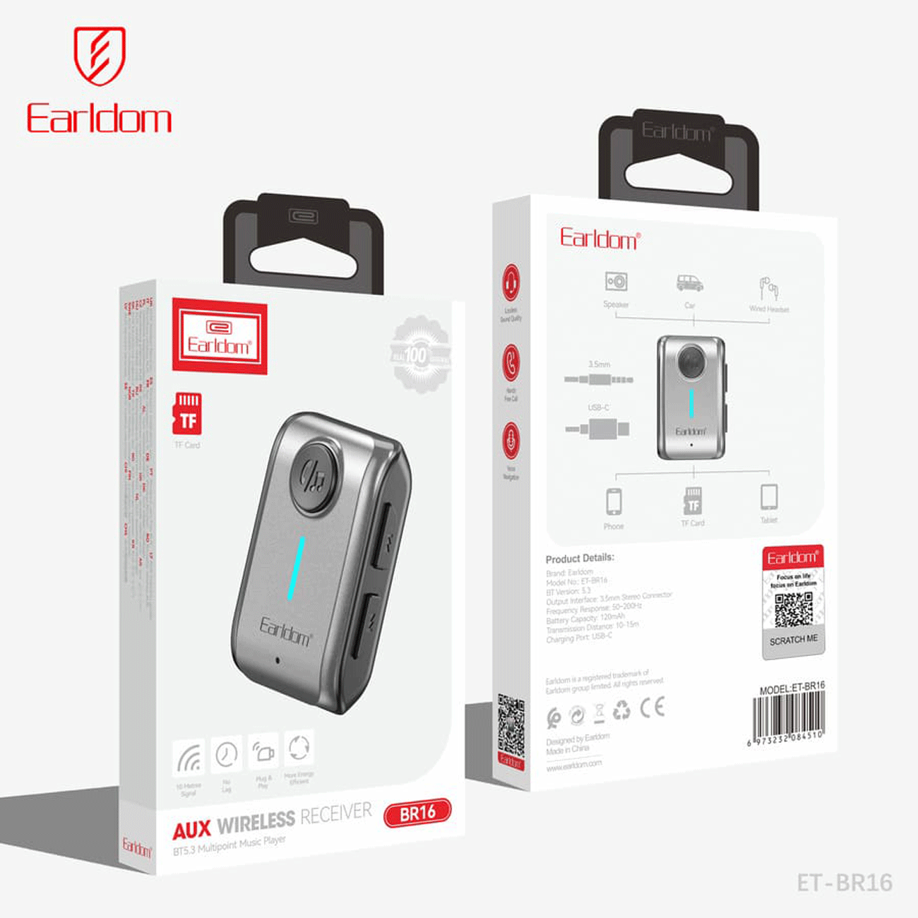 گیرنده بلوتوثی صوتی ارلدام BR16