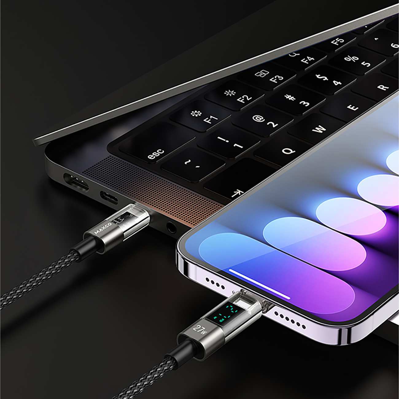 کابل سوپر فست شارژ دو سر تایپ سی 100 وات 2 متری مکسکو MS03CC