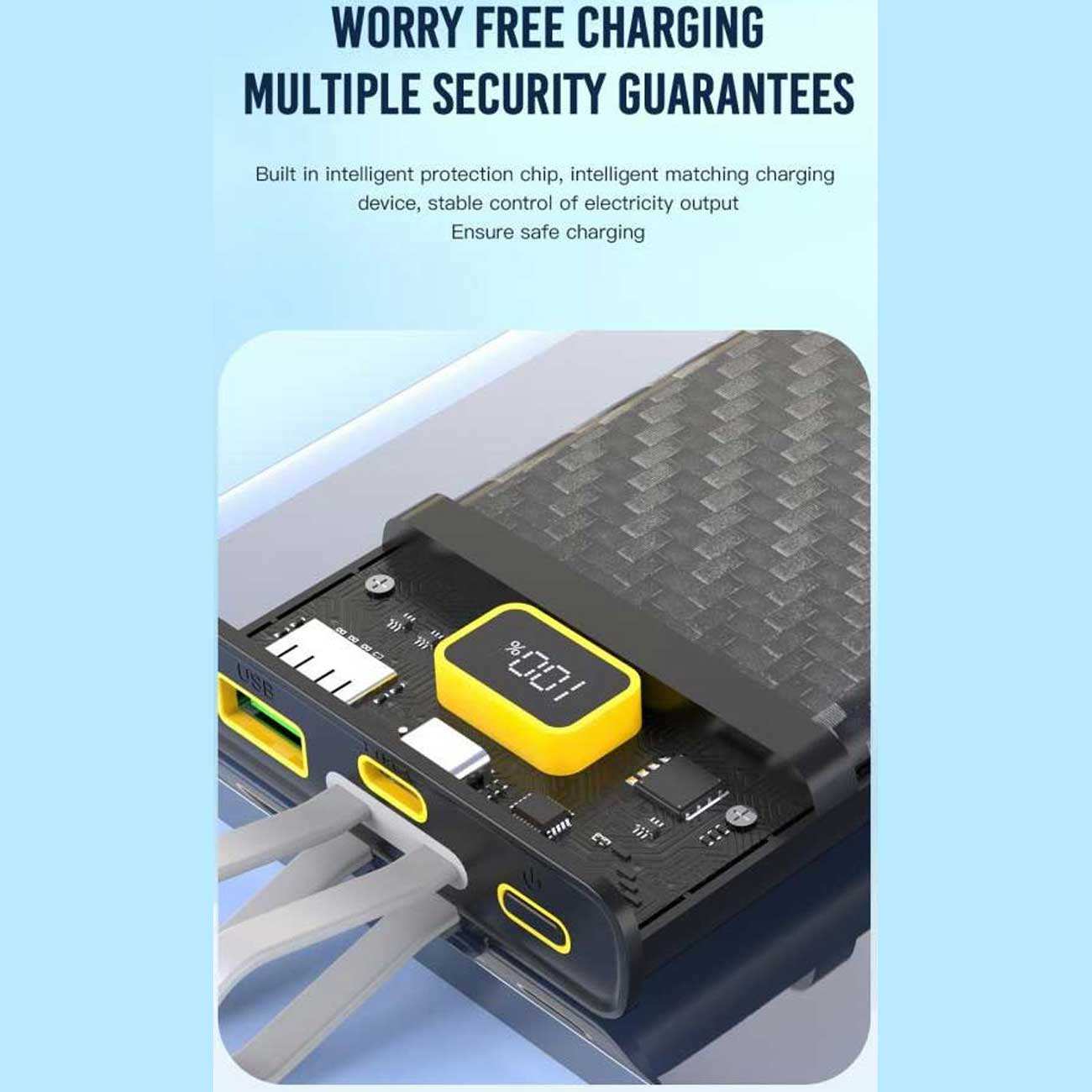 پاوربانک فست شارژ یو اس بی، لایتنینگ و تایپ سی 22.5 وات 20000 ایکس او PR196