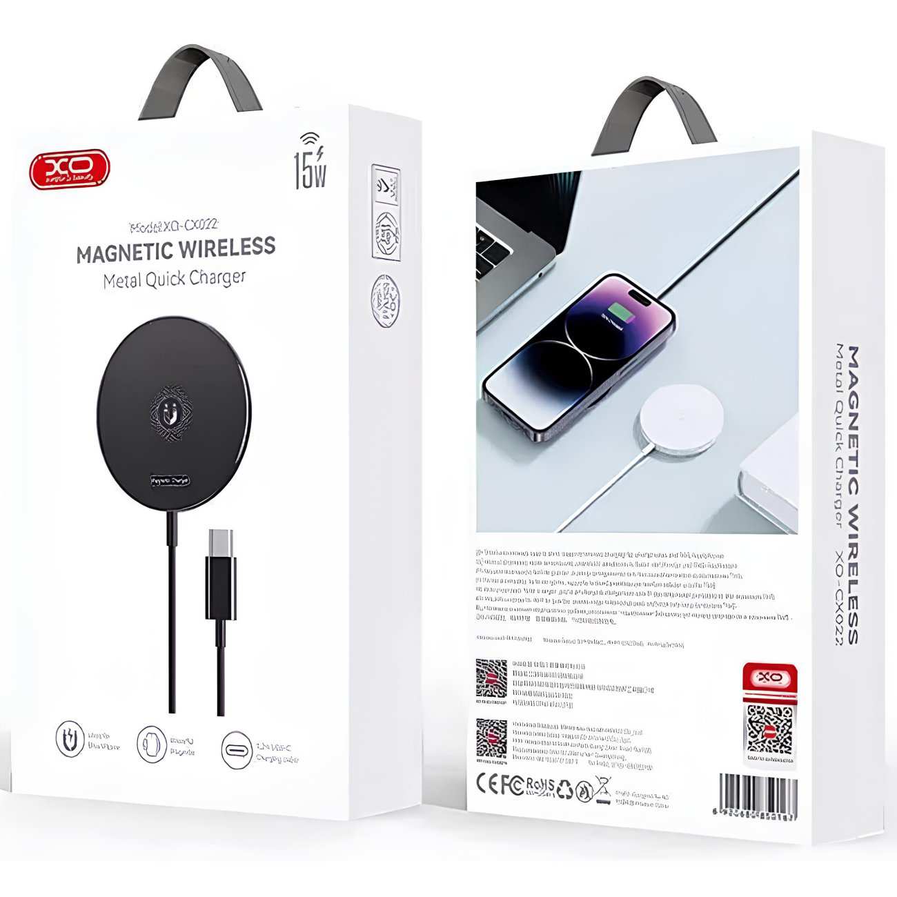 شارژر بی سیم مگنتی 15 وات ایکس او CX022