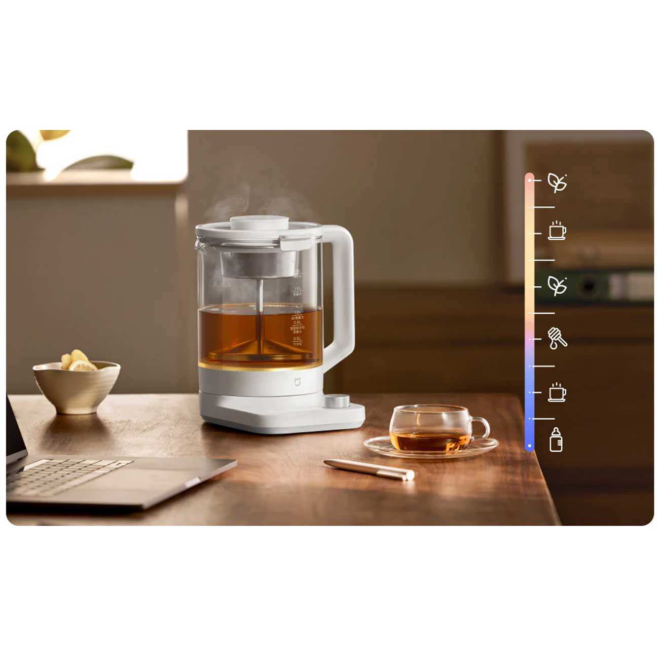 کتری برقی و چای ساز چند منظوره هوشمند 220 ولت میجیا شیائومی MJDGNYSH03DEM