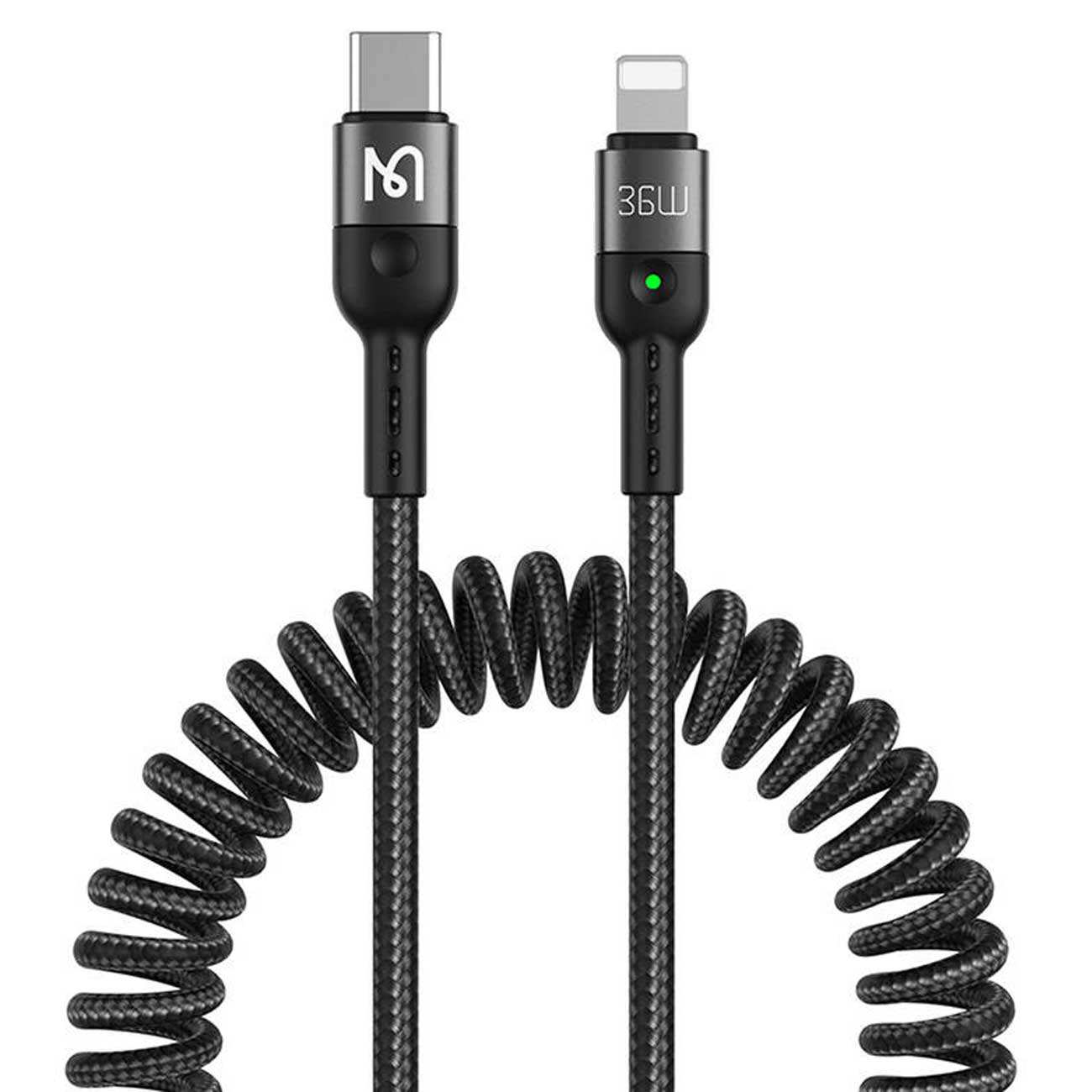 کابل تایپ سی به لایتنینگ 36 واتی 1.8 متری با طراحی فنری مک دودو CA-1960