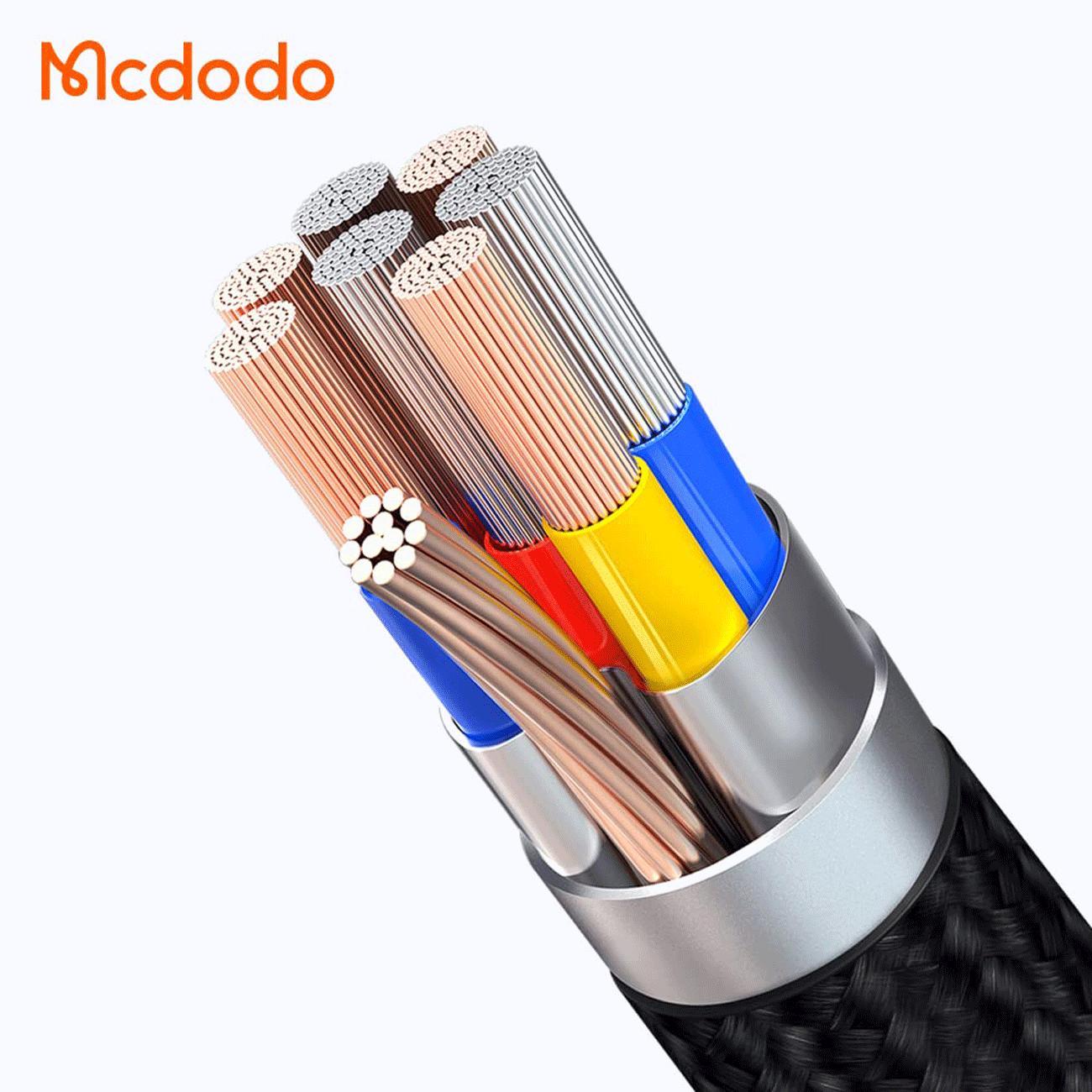 کابل تایپ سی به لایتنینگ 36 واتی 1.8 متری با طراحی فنری مک دودو CA-1960