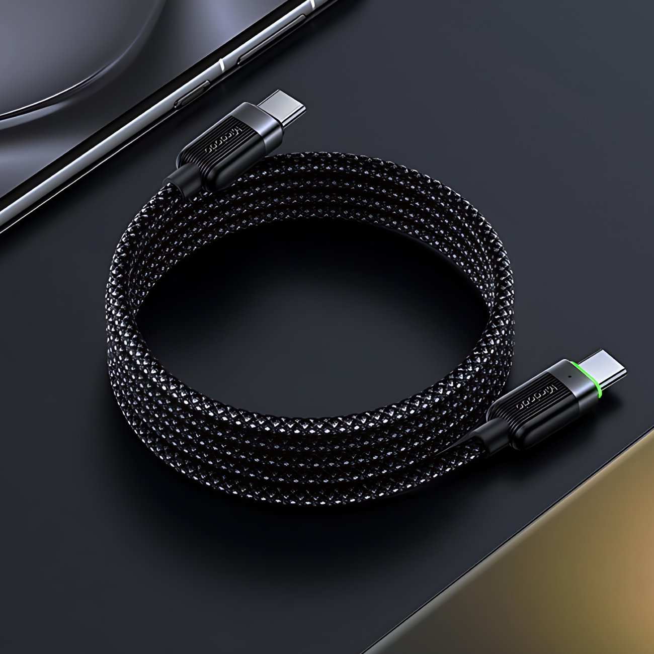 کابل شارژ سریع تایپ سی به تایپ سی 60 وات 1.2 متری با بدنه مگنتی مک دودو CA-2000