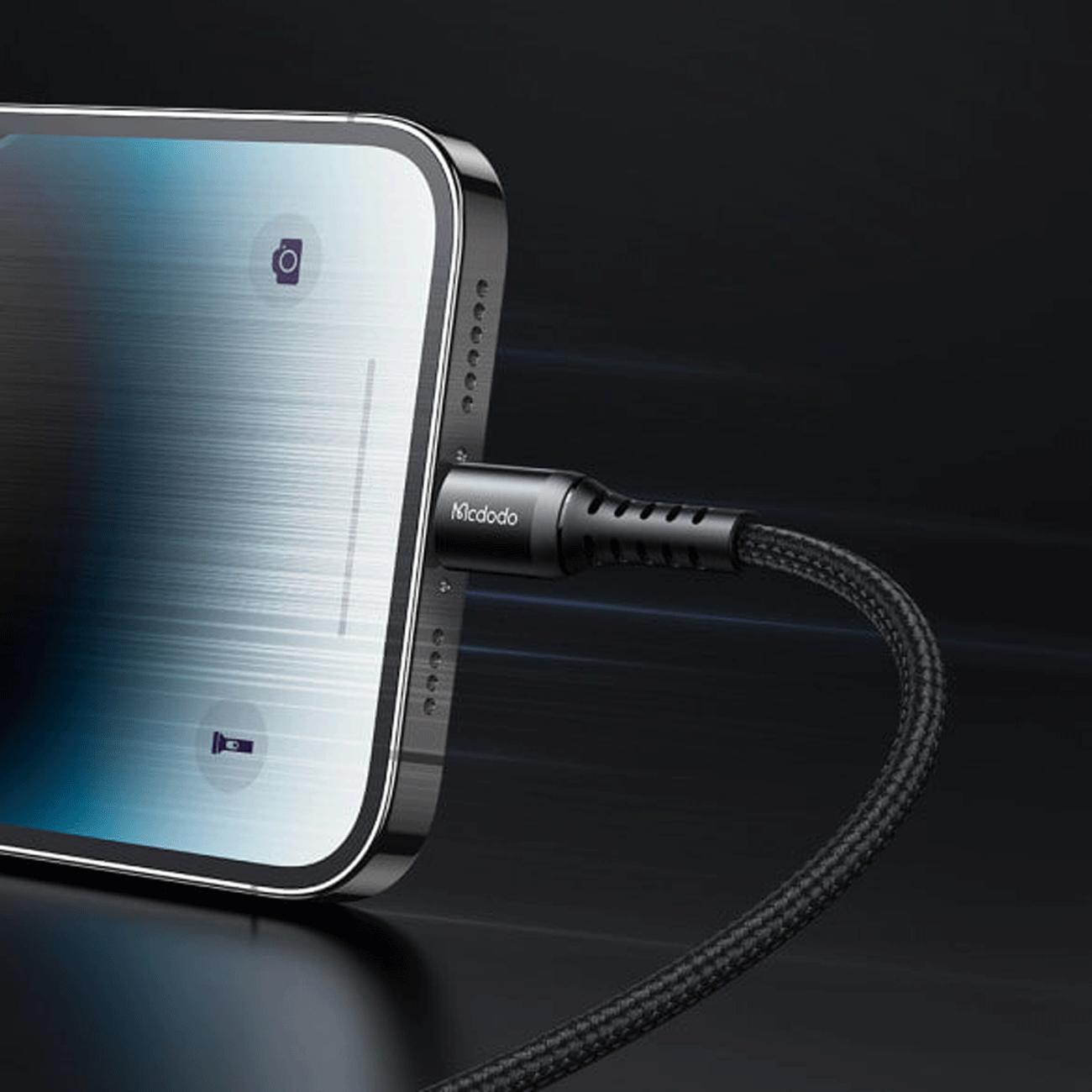 کابل شارژ سریع تایپ سی به لایتنینگ 36 وات 3 آمپر 0.2 متری مک دودو CA-5630