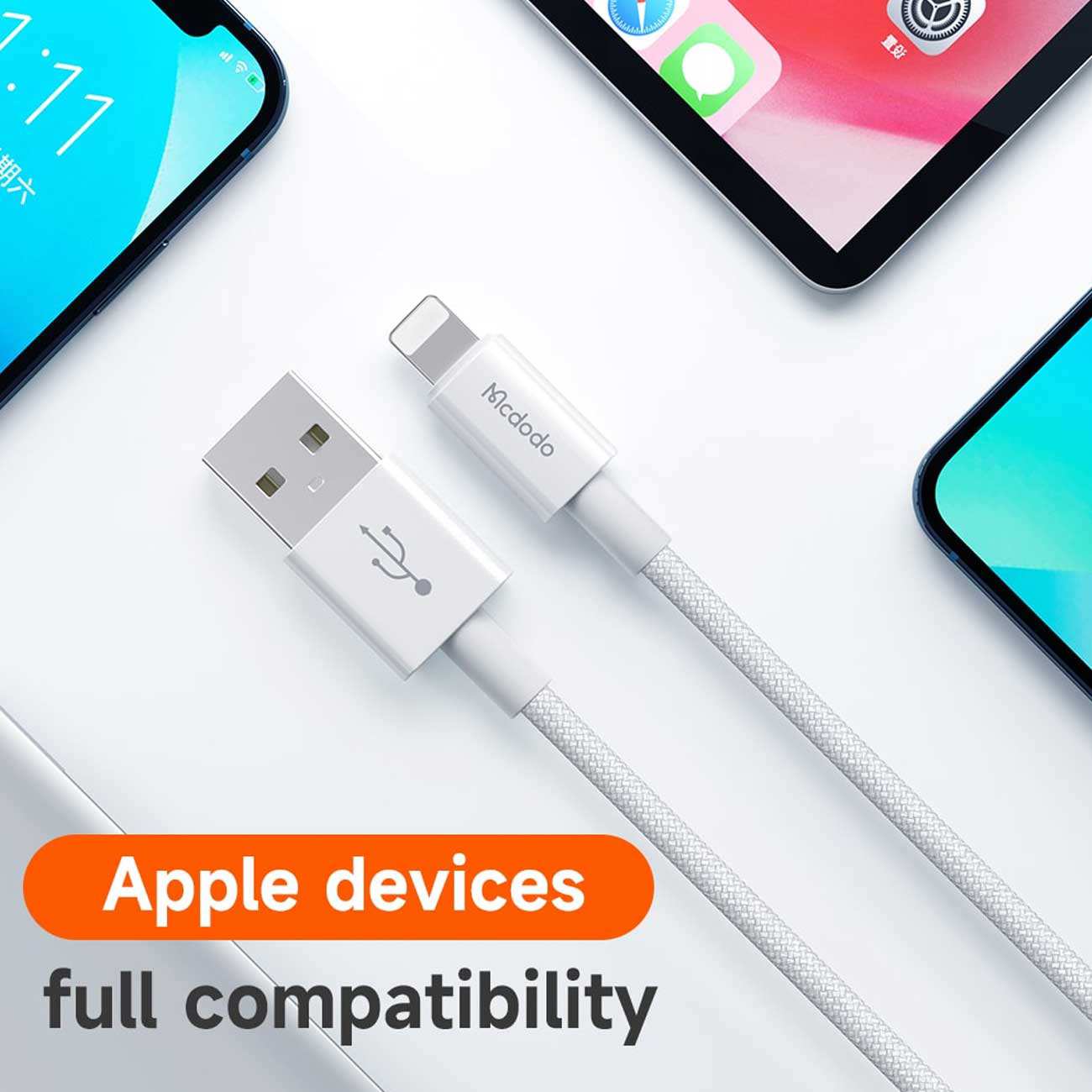 کابل یو اس بی به لایتنینگ 3 آمپر 1.2 متری مک دودو CA-2750