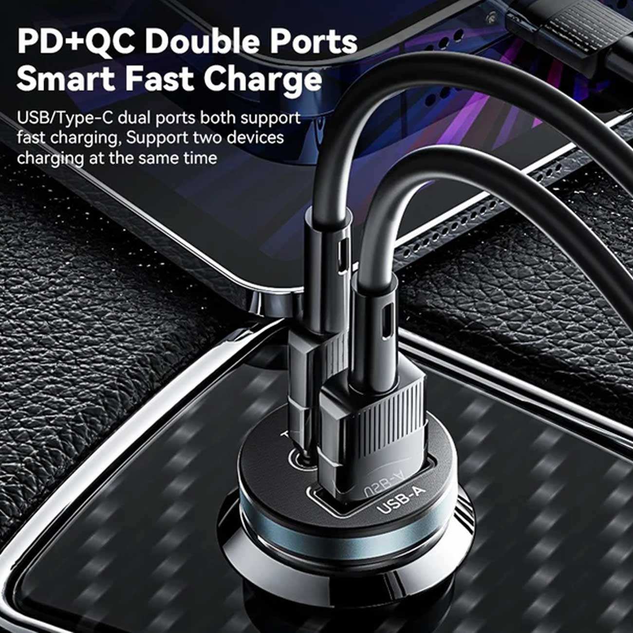 شارژر فندکی فست شارژ ماشین تایپ سی 30 وات پرووان PCG28