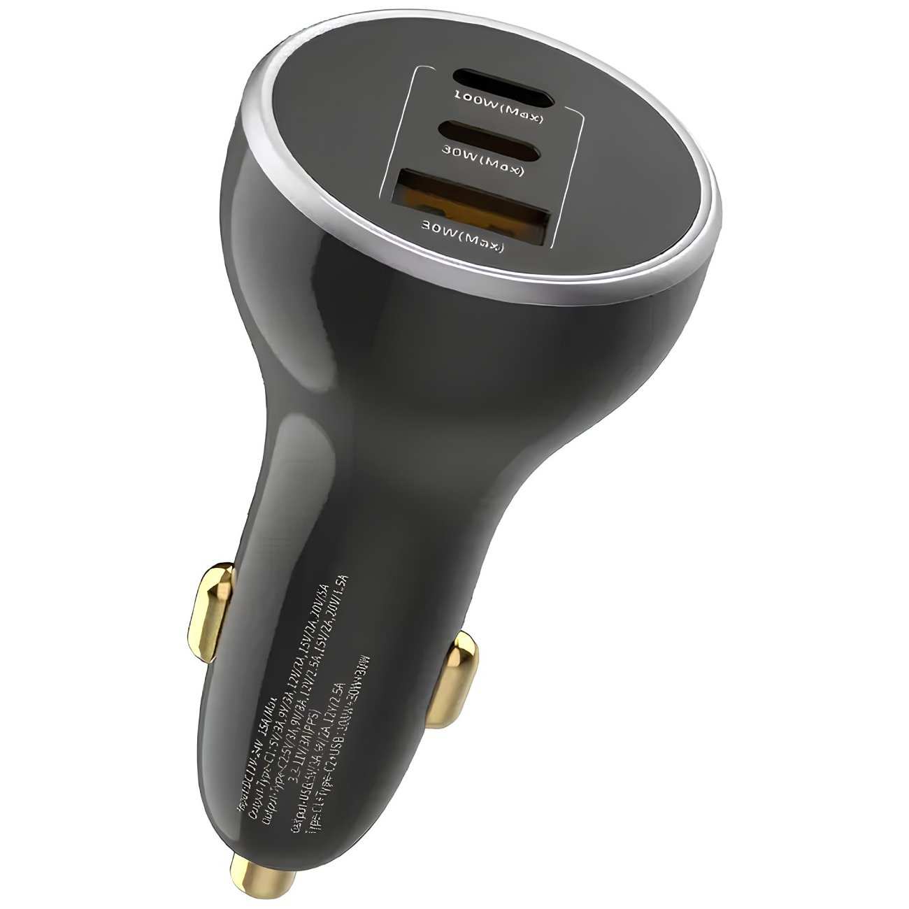 شارژر فندکی فست شارژ ماشین تایپ سی و یو اس بی 160 وات پرووان PCG29
