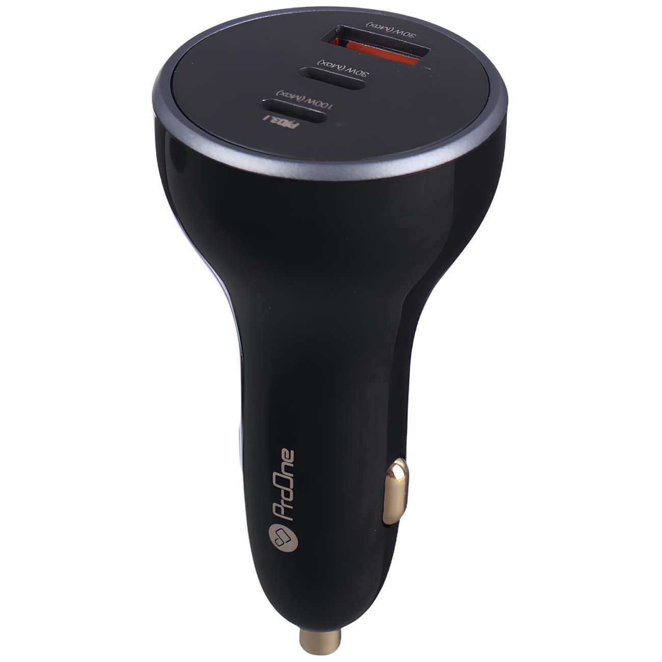 شارژر فندکی فست شارژ ماشین تایپ سی و یو اس بی 160 وات پرووان PCG29