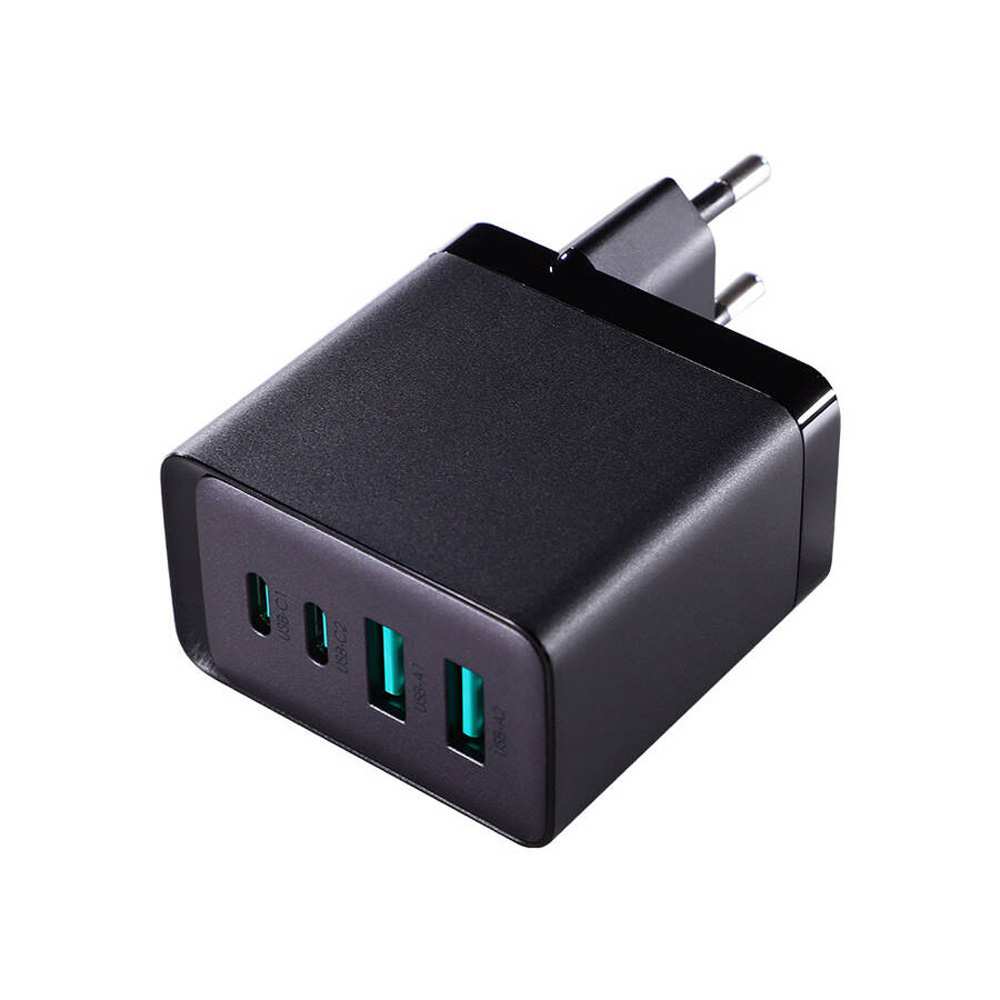 شارژر دیواری تایپ سی و یو اس بی 67 وات با کابل دو سر تایپ سی جویروم TCG02