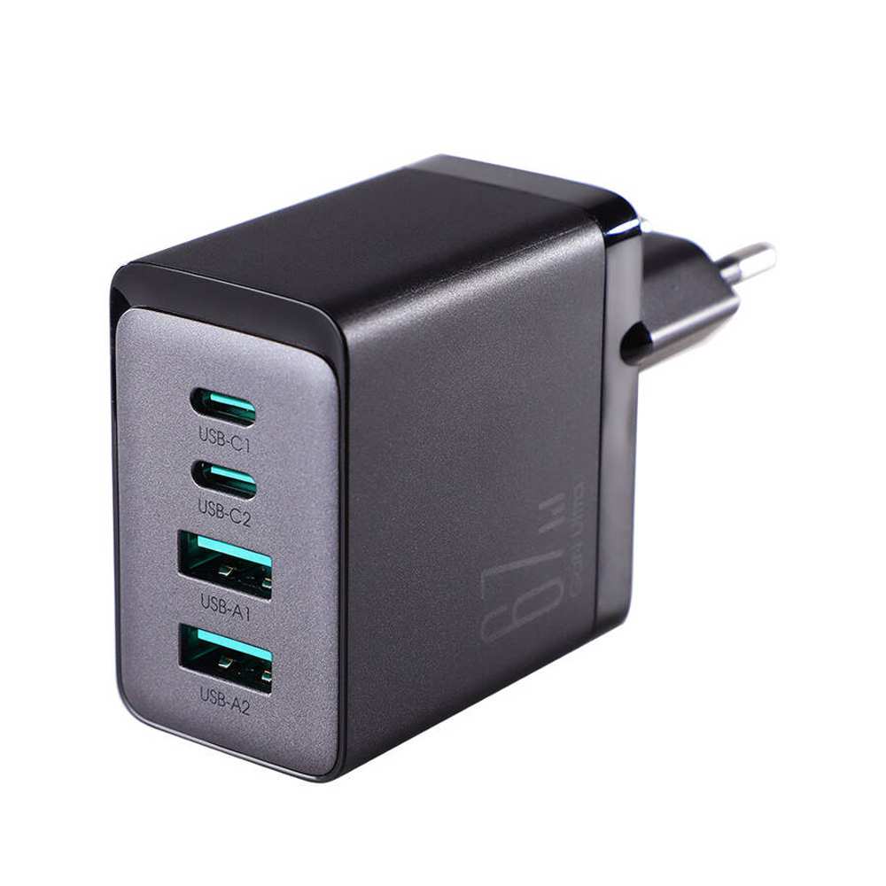 شارژر دیواری تایپ سی و یو اس بی 67 وات با کابل دو سر تایپ سی جویروم TCG02