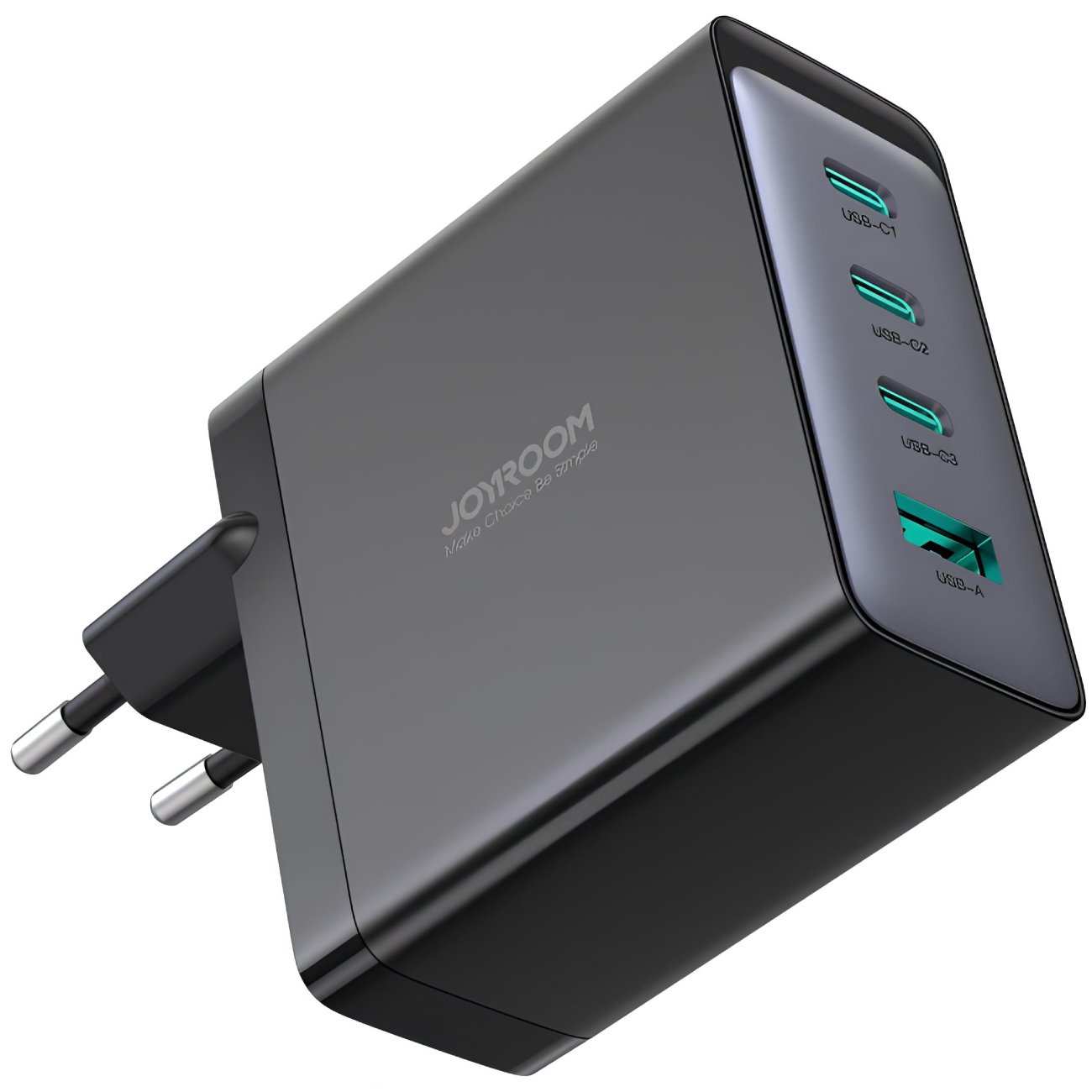 شارژر دیواری سوپر فست شارژ تایپ سی و یو اس بی 100 وات با کابل دو سر تایپ سی جویروم JR-TCG04EU