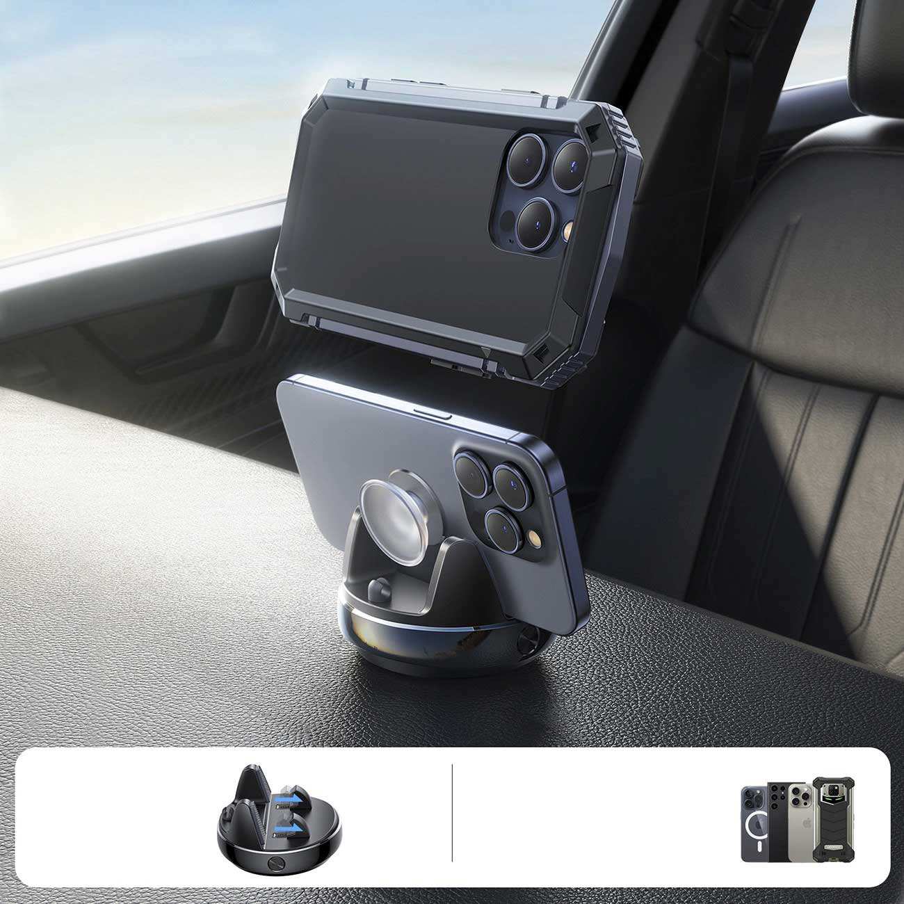 هولدر و پایه نگهدارنده گوشی موبایل داخل خودرو جویروم JR-ZS330