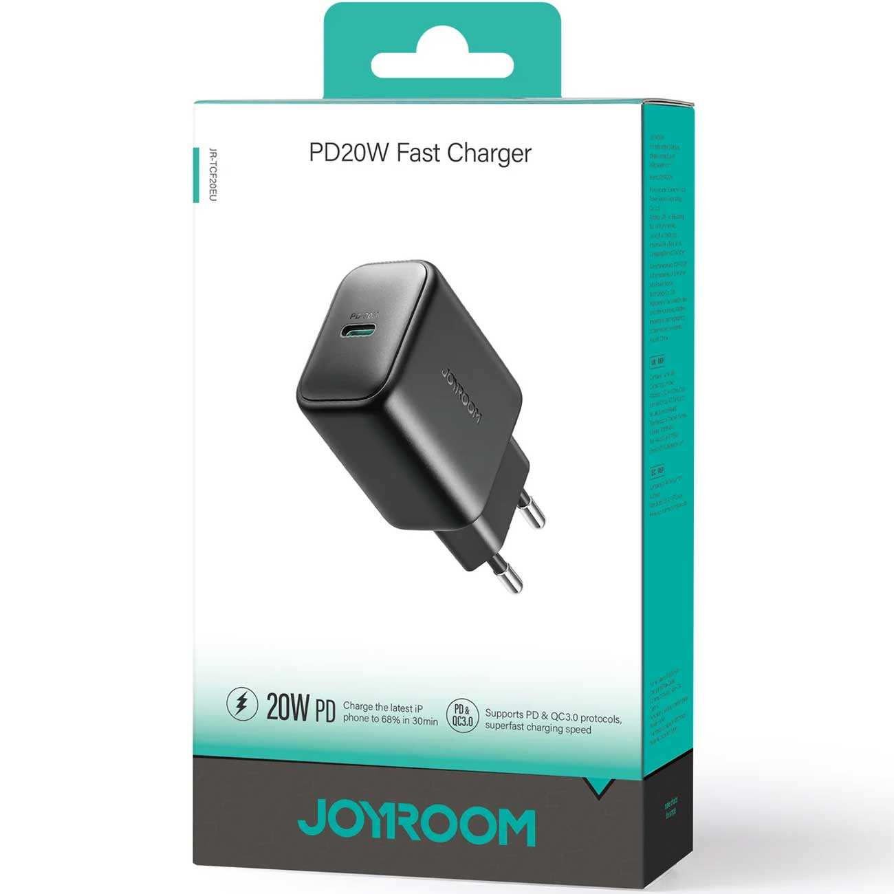 شارژر دیواری فست شارژ تایپ سی 20 وات جویروم JR-TCF20EU