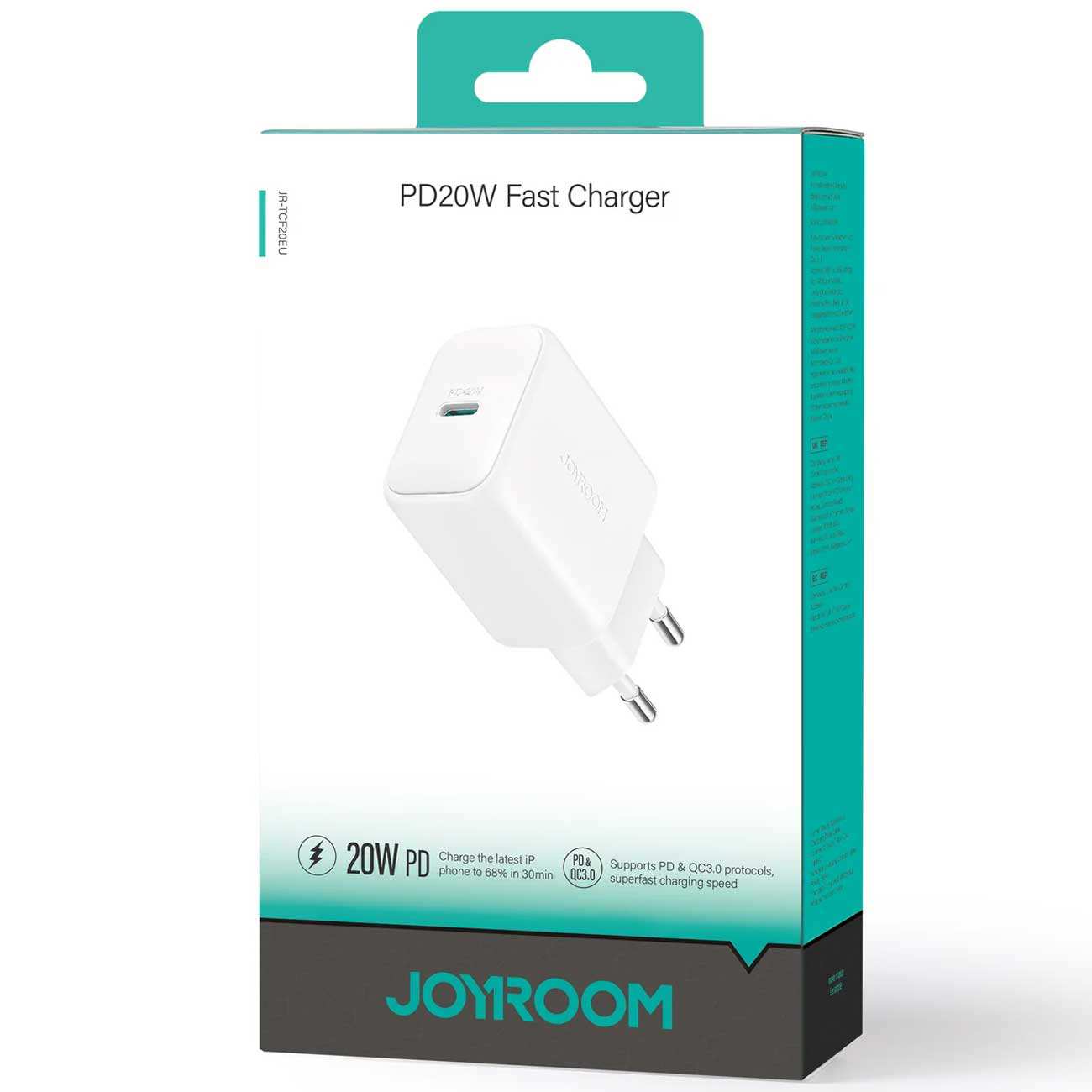 شارژر دیواری فست شارژ تایپ سی 20 وات جویروم JR-TCF20EU