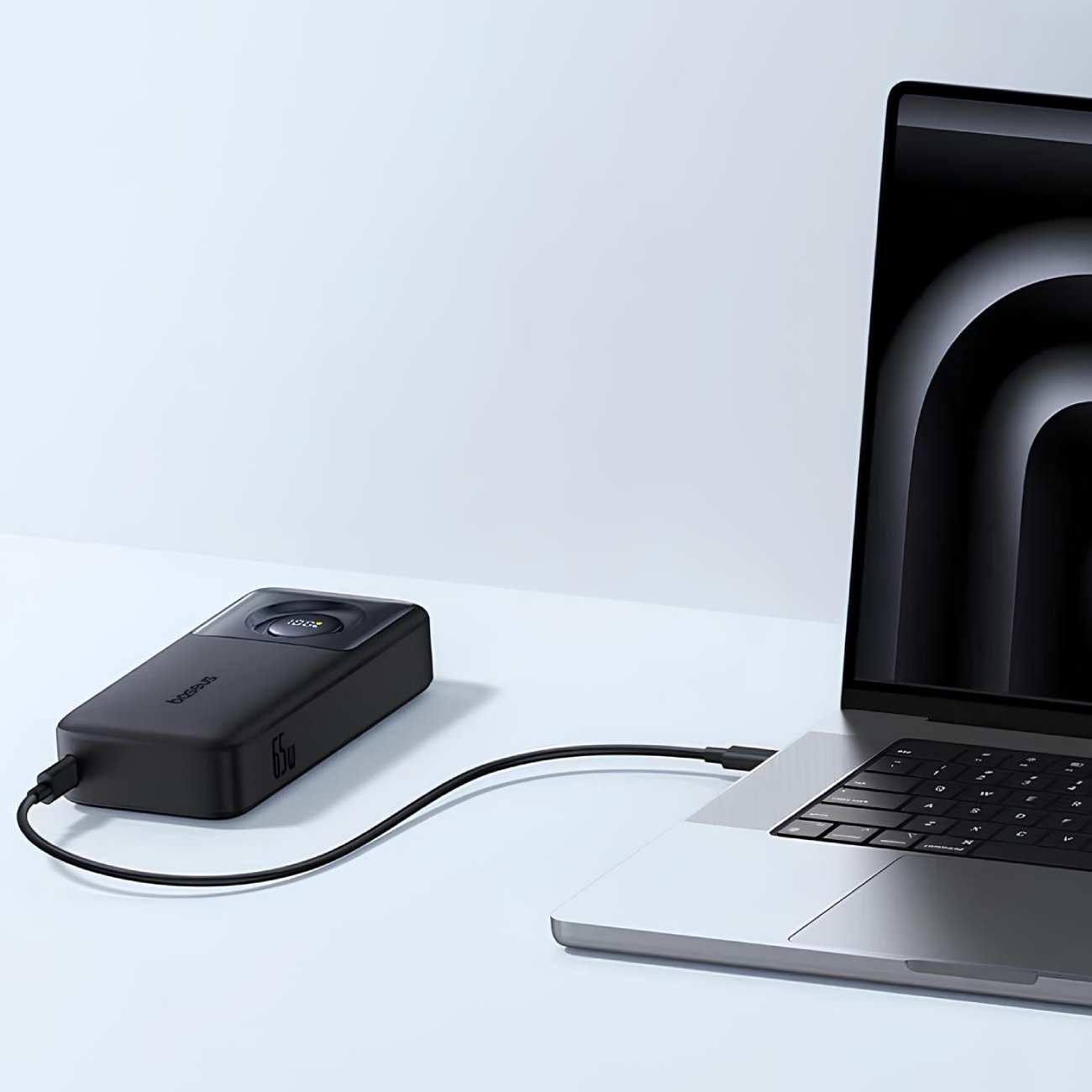 پاور بانک فست شارژ تایپ سی 65 وات 20000 با کابل تایپ سی بیسوس P10070900122-00