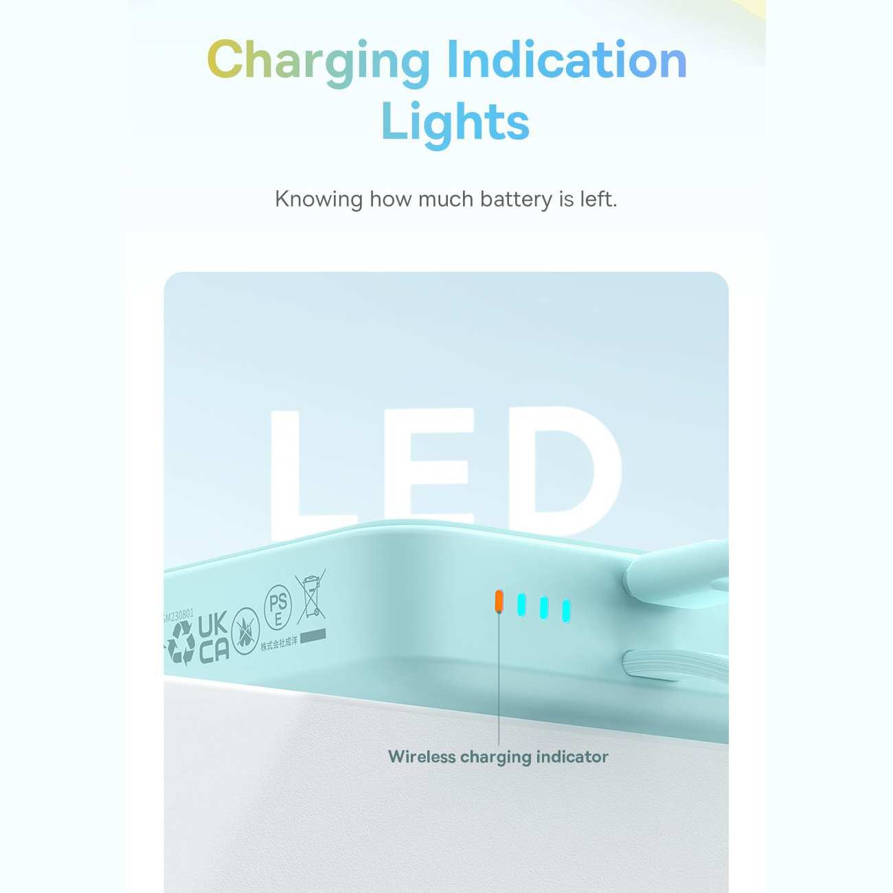 پاور بانک وایرلس مگنتی 20 وات 10000 با کابل لایتنینگ بیسوس P10022108212-00