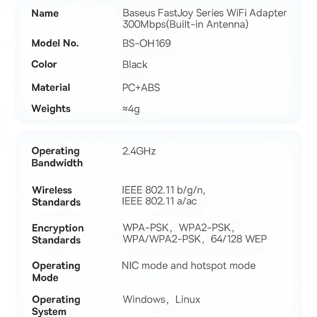 دانگل وای فای بیسوس BS-OH169