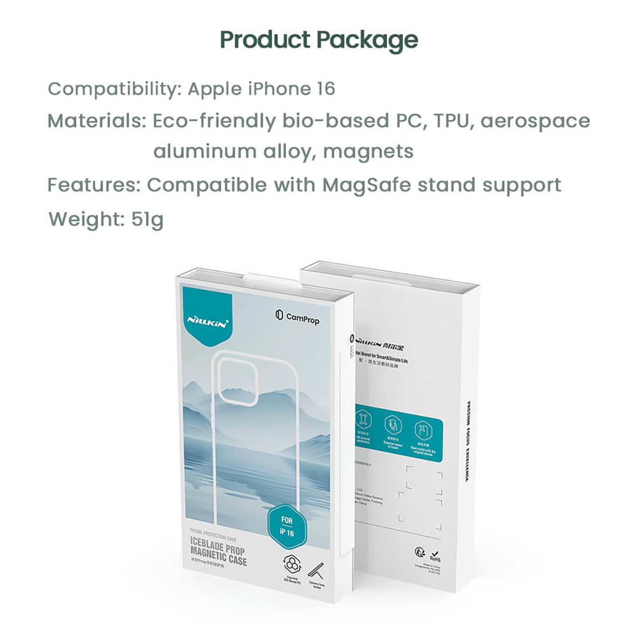 قاب مگ سیف گوشی آیفون 16 نیلکین Iceblade Prop Magnetic