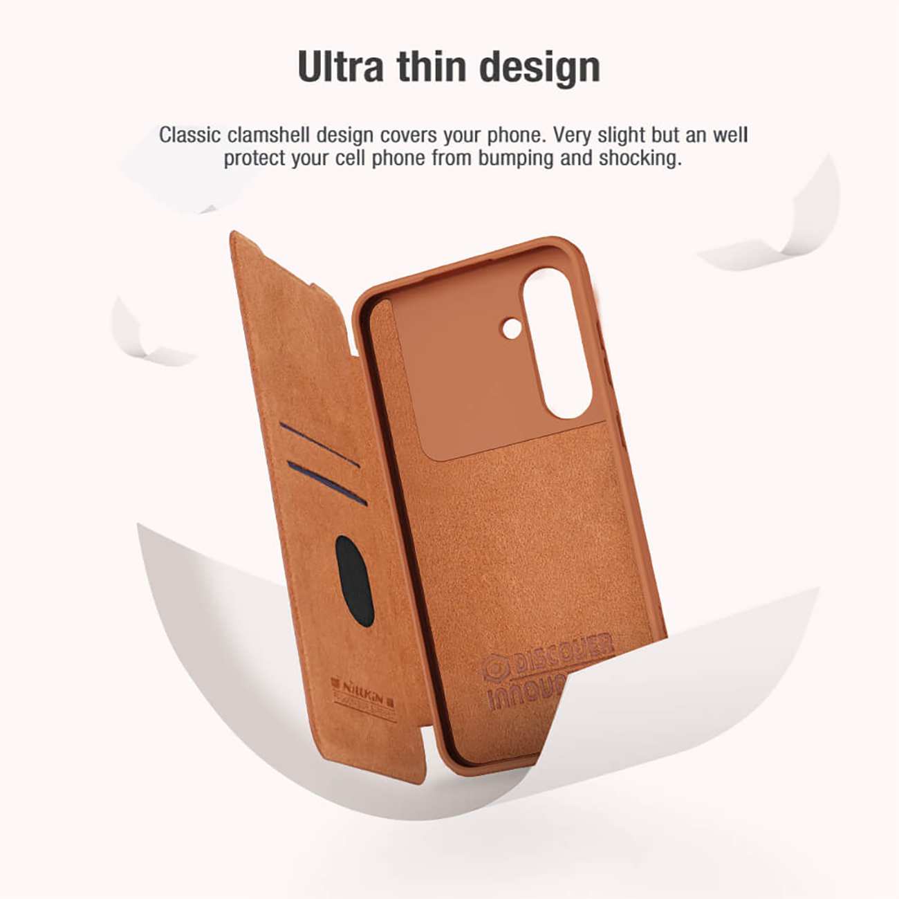 قاب کلاسوری گوشی سامسونگ گلکسی اس 24 اف ای نیلکین Qin Pro Series Leather